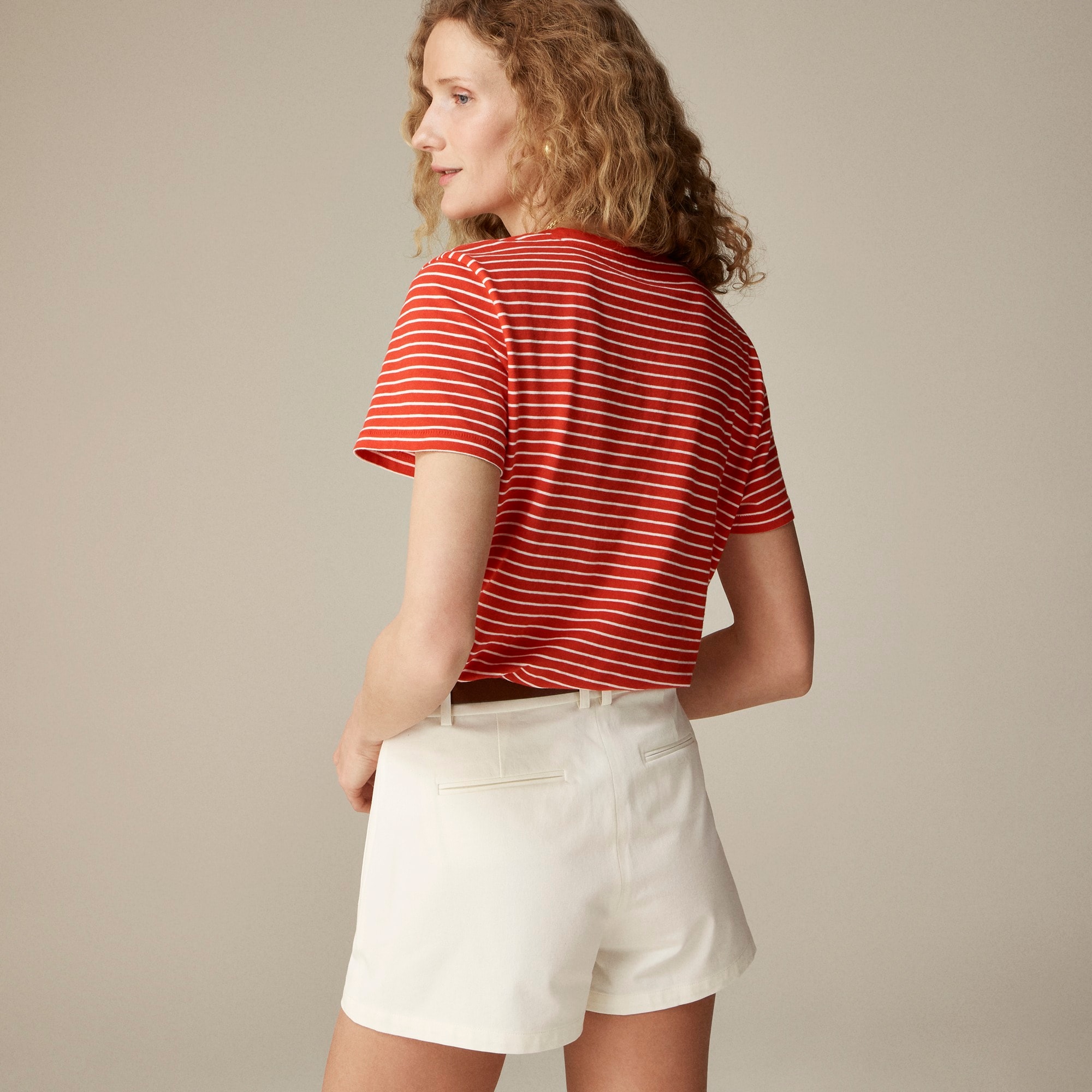Vintage jersey classic-fit crewneck T-shirt in stripe