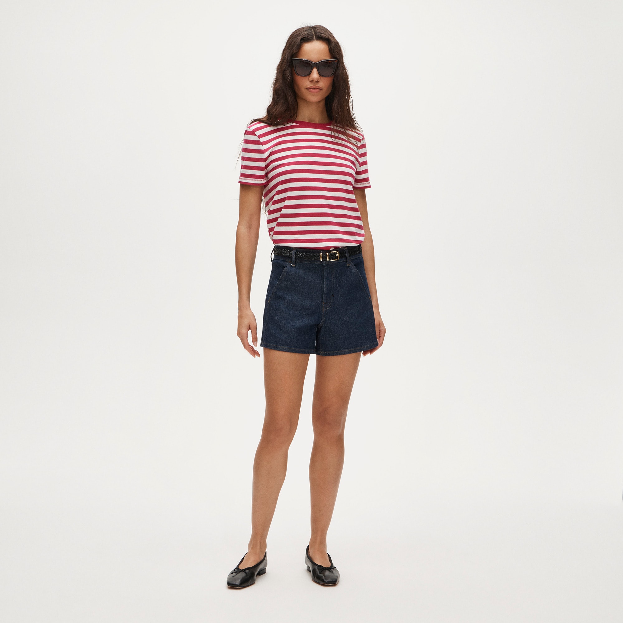 Vintage jersey classic-fit crewneck T-shirt in stripe