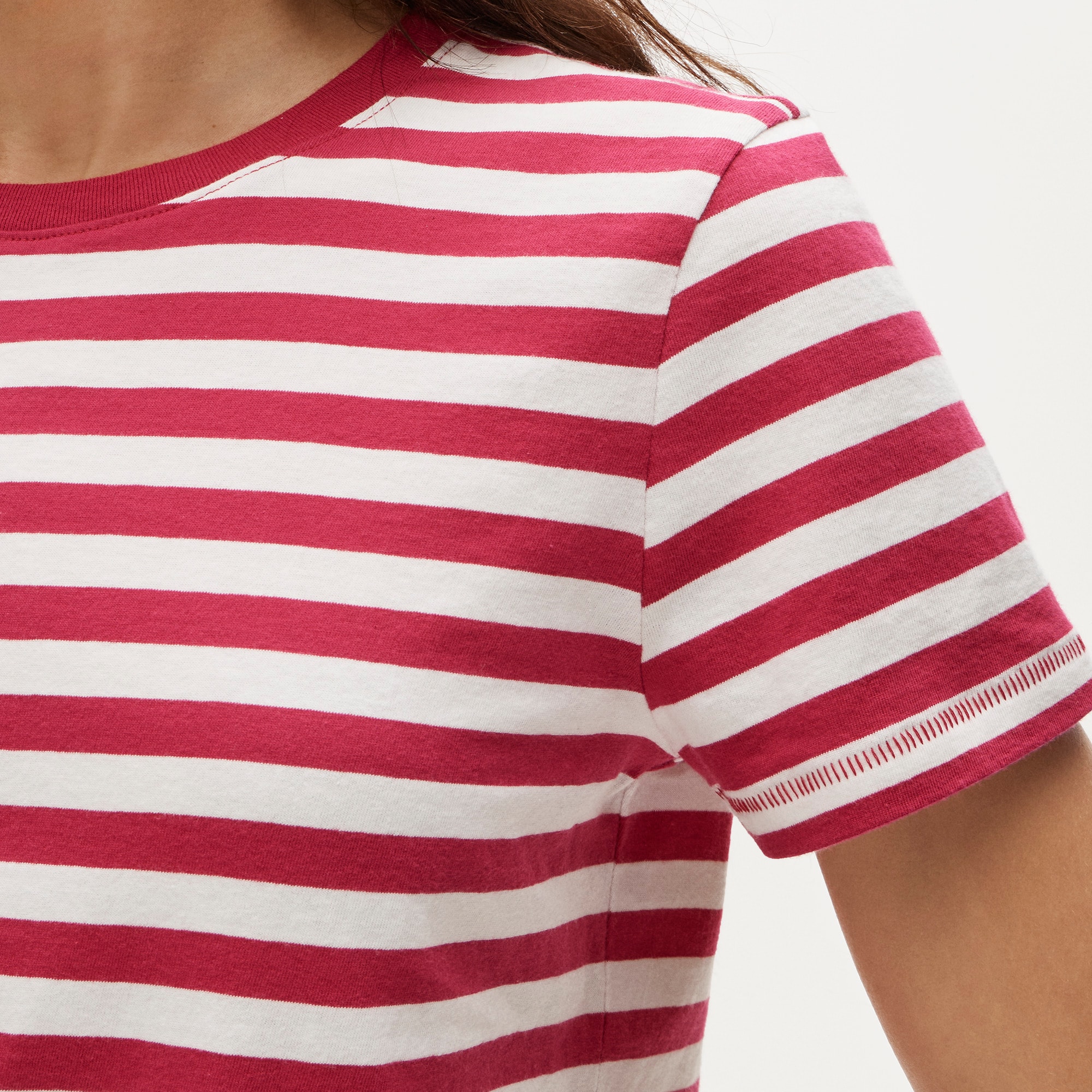 Vintage jersey classic-fit crewneck T-shirt in stripe