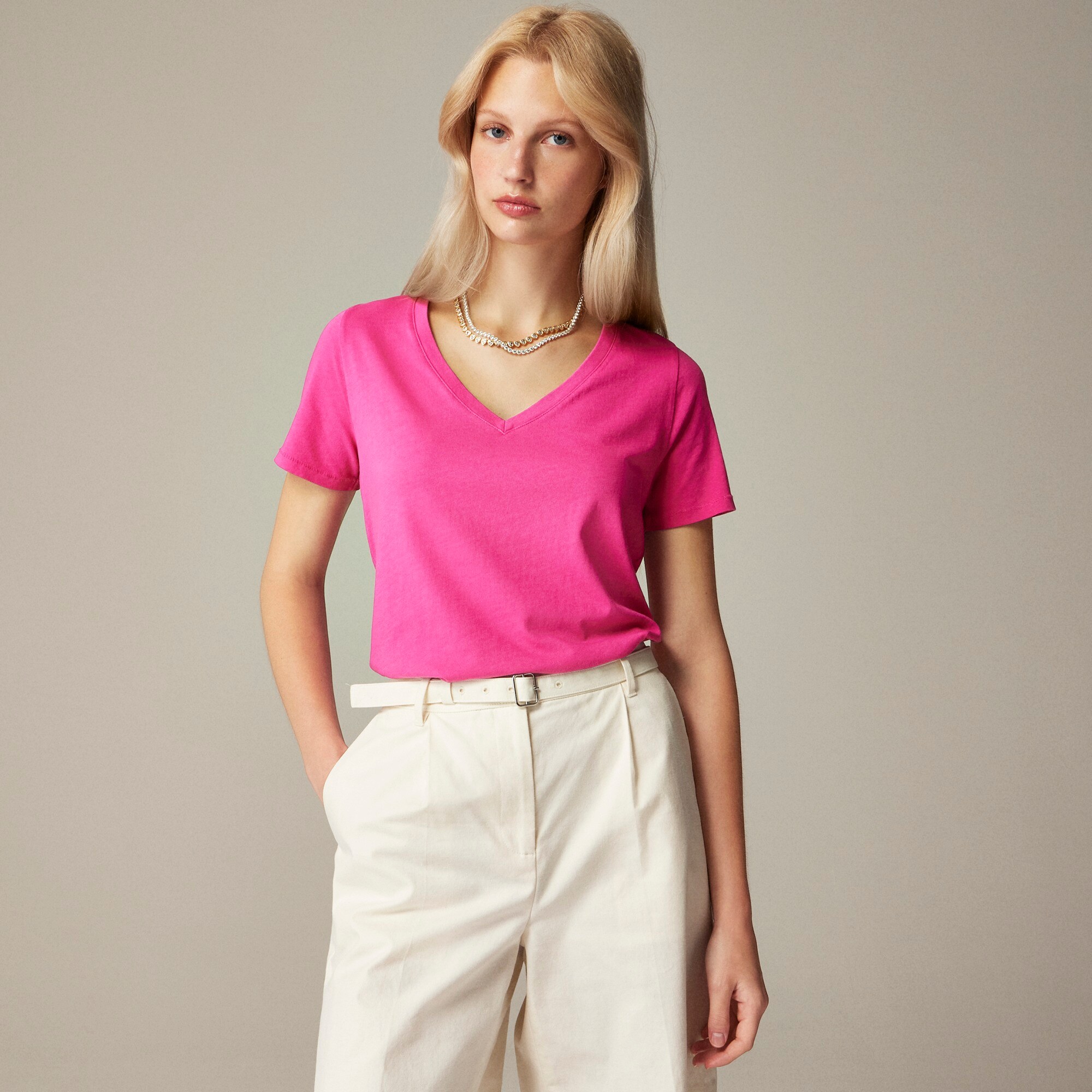 Vintage jersey classic-fit V-neck T-shirt