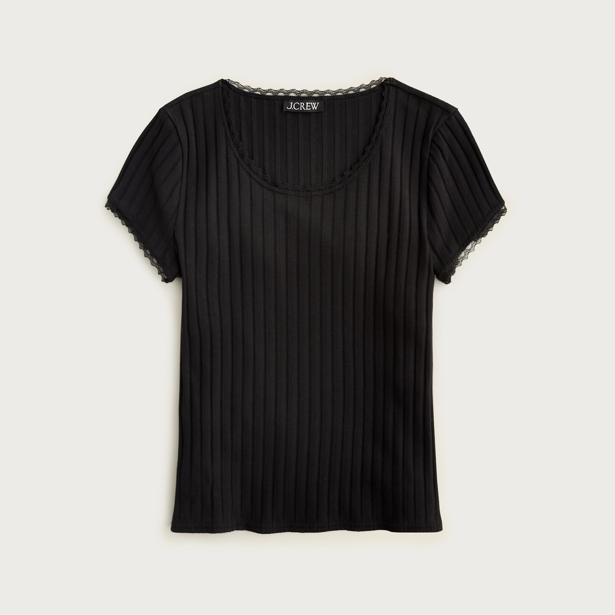  Pointelle short-sleeve T-shirt