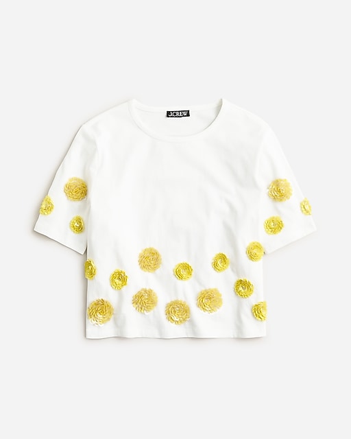 Limited-edition flower appliqu&eacute; T-shirt