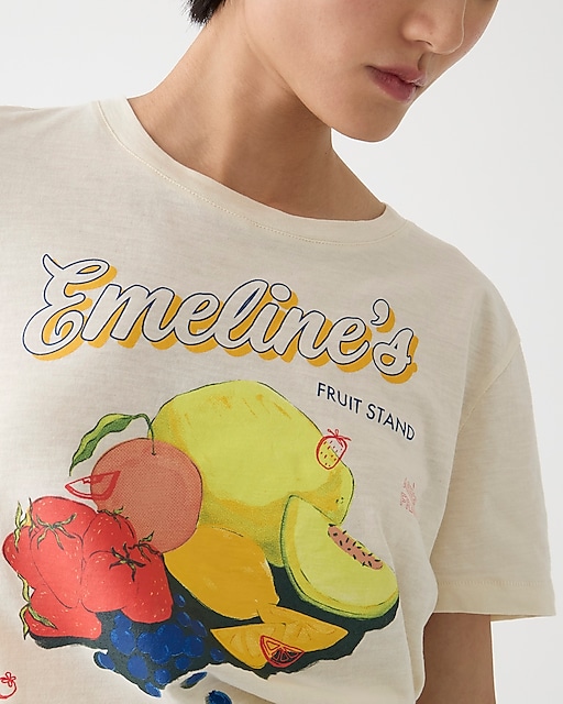  Classic-fit &quot;fruit stand&quot; graphic T-shirt