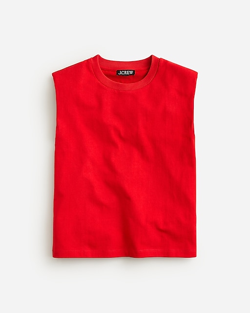 womens Structured muscle T-shirt in mariner cotton