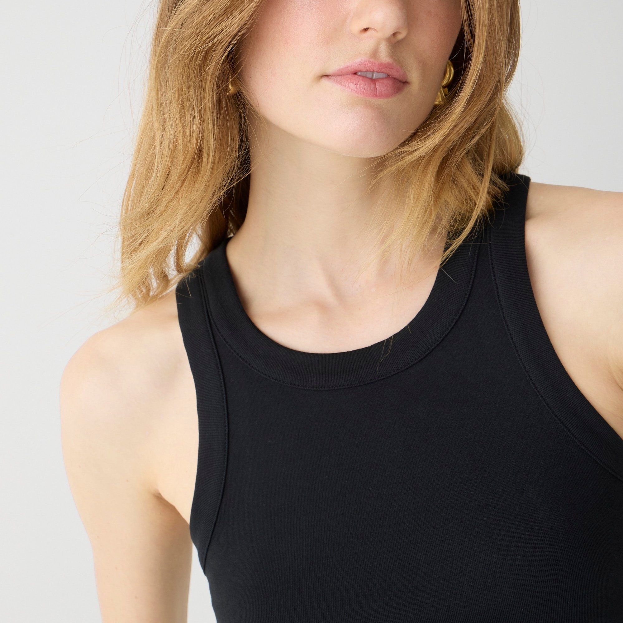 Perfect-fit high-neck tank top