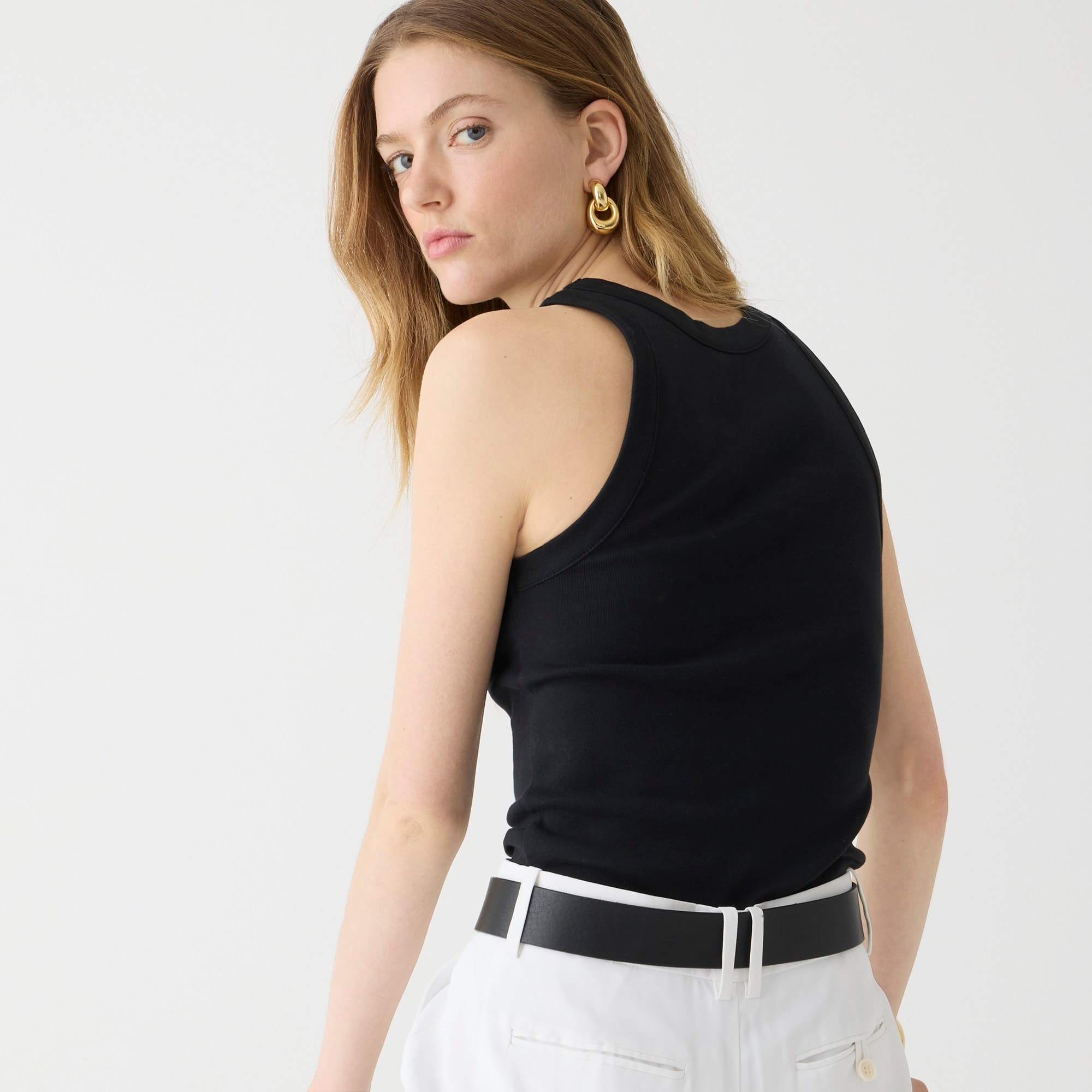 Perfect-fit high-neck tank top