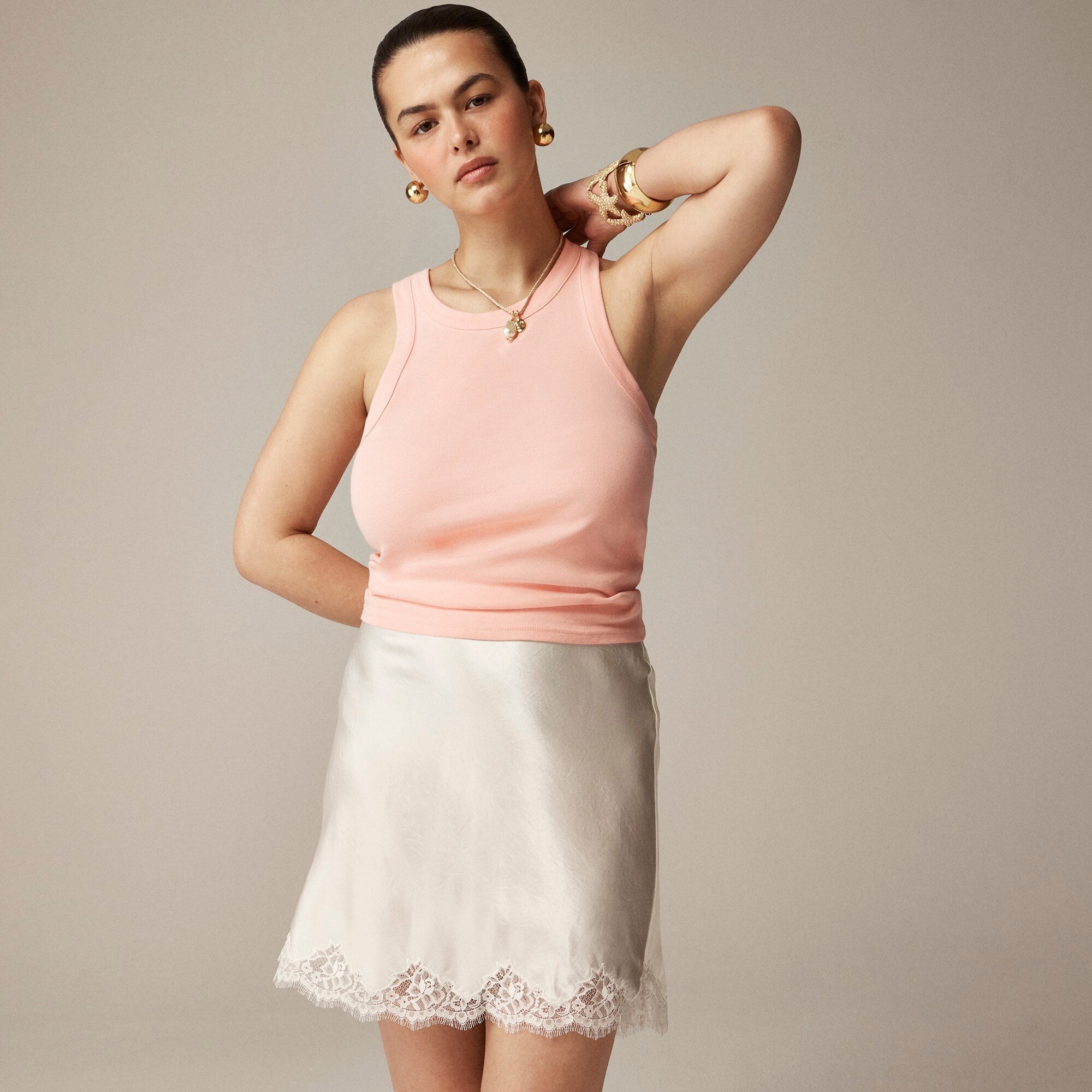 Perfect-fit high-neck tank top