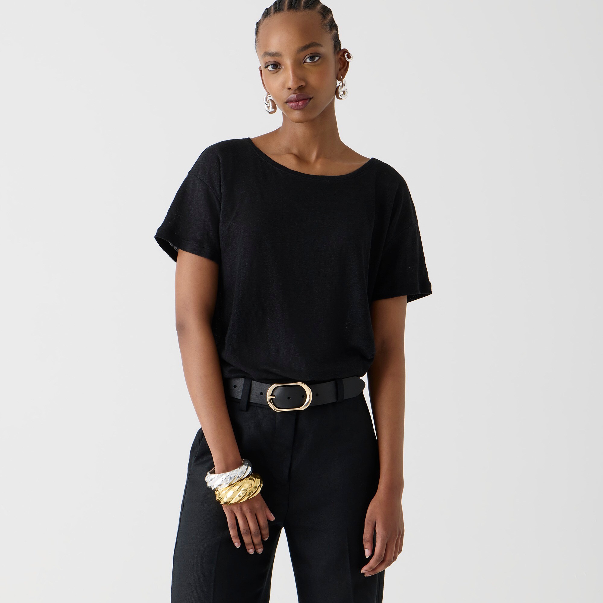  Relaxed linen T-shirt