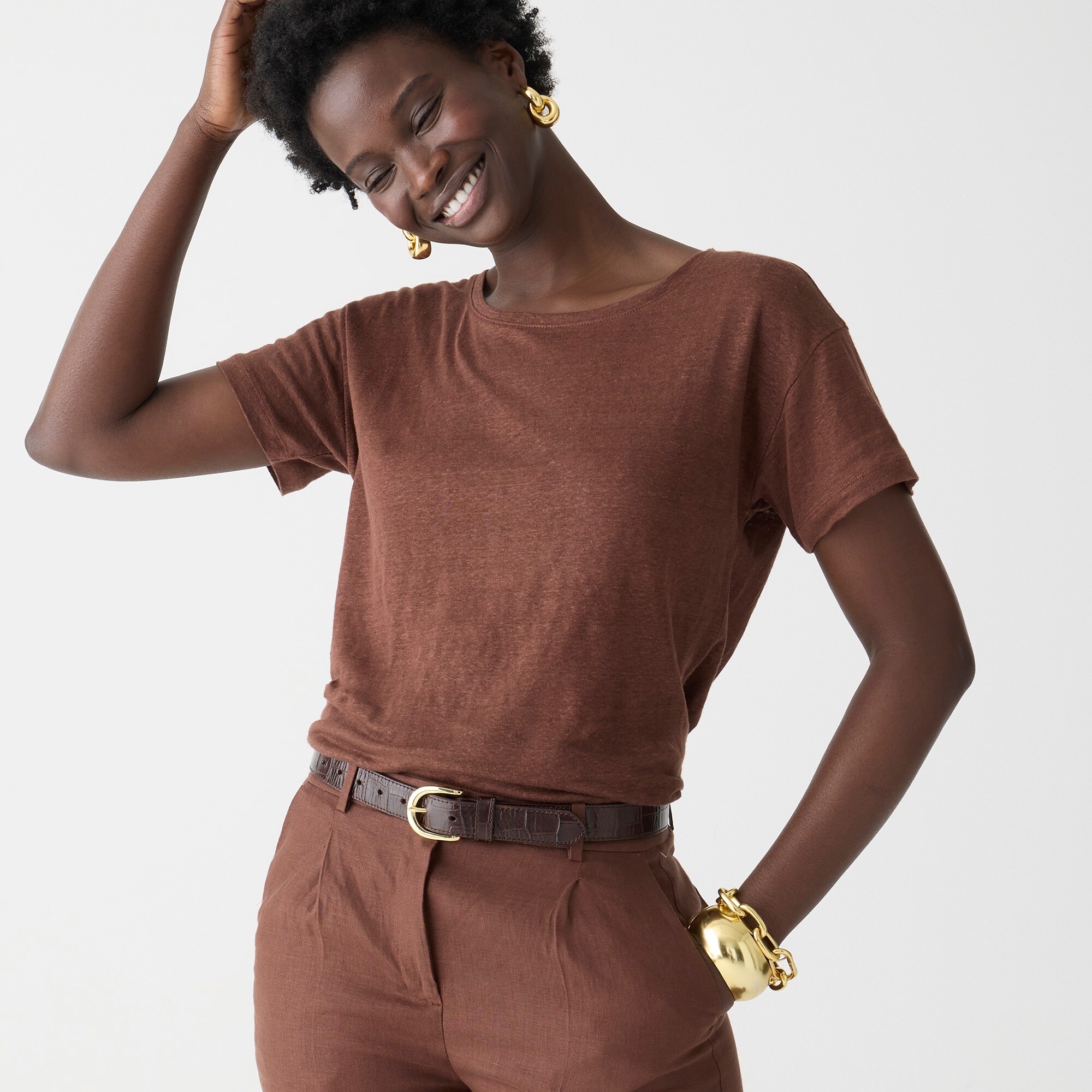  Relaxed linen T-shirt