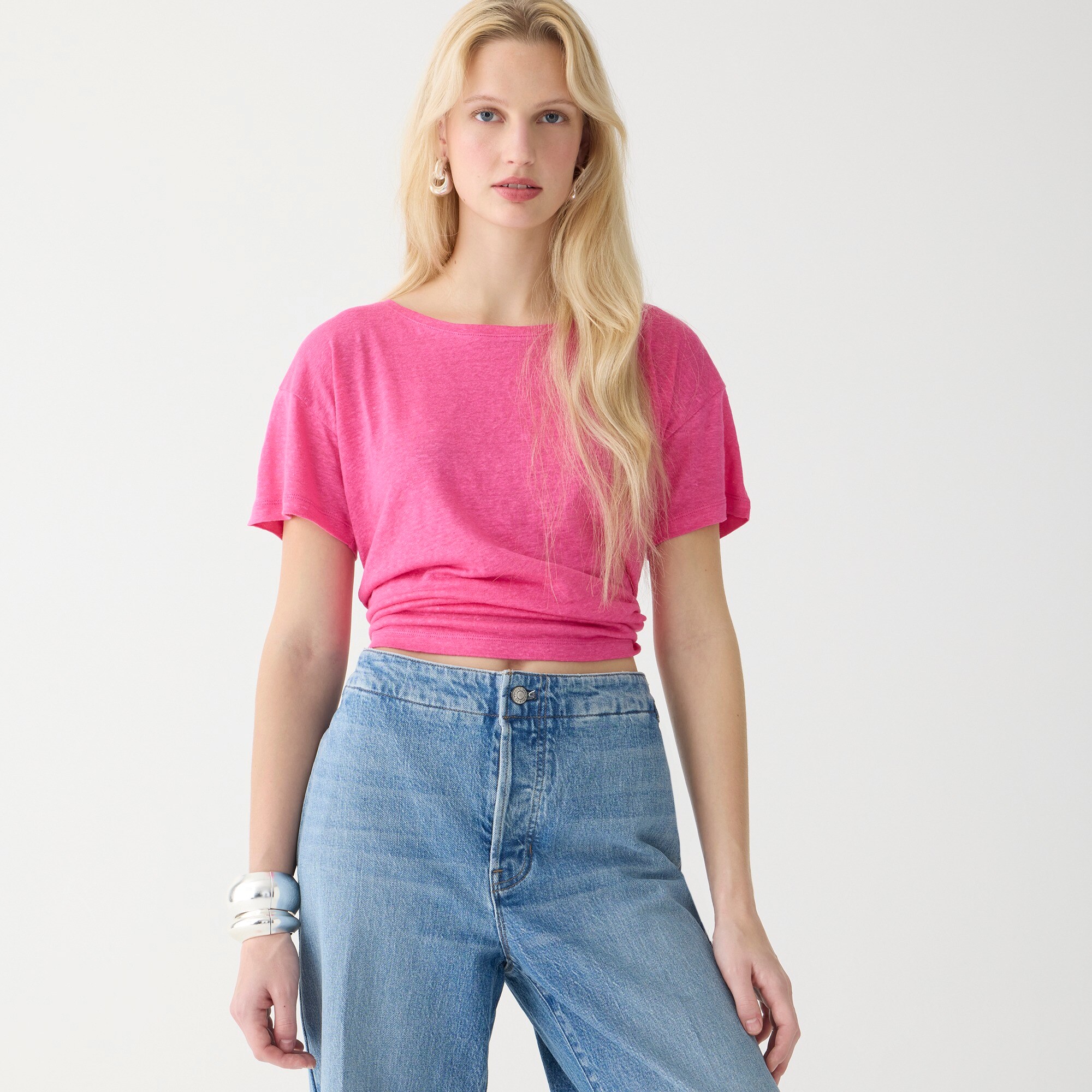 Relaxed linen T-shirt