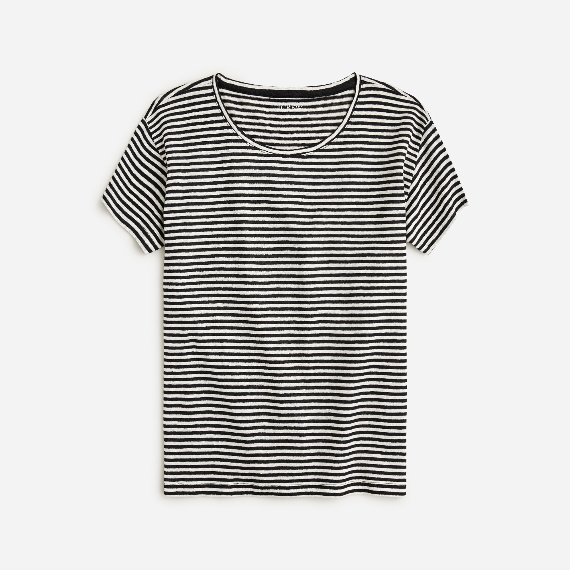  Relaxed linen T-shirt in stripe