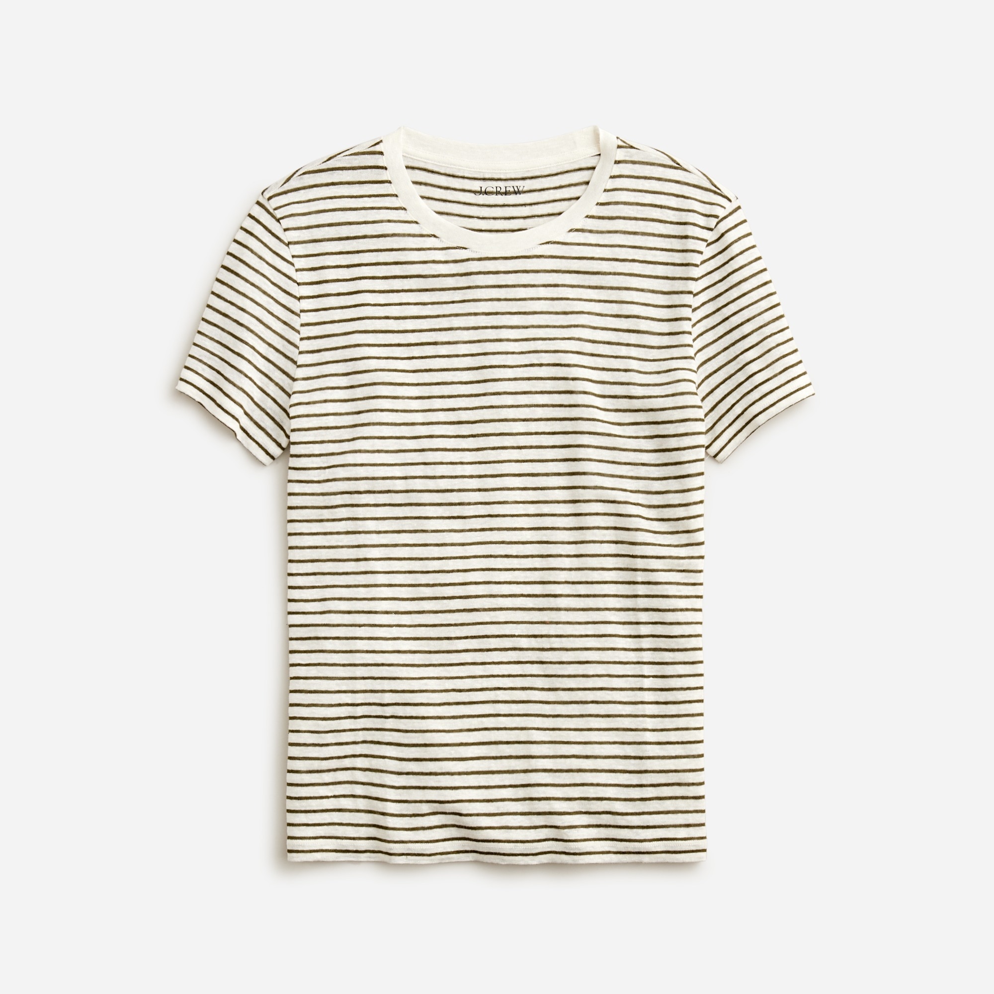 Relaxed linen T-shirt in stripe