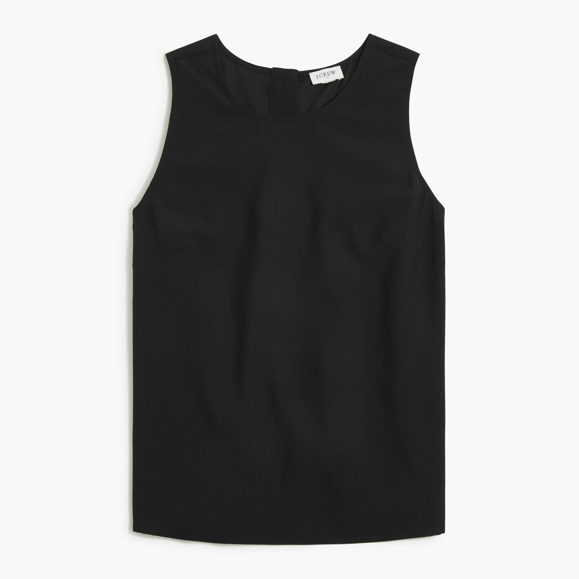 Sleeveless button-back shell