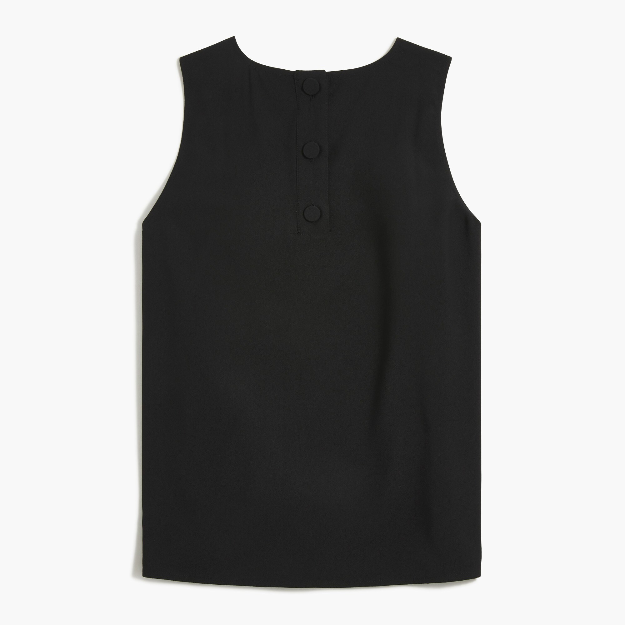 Sleeveless button-back shell