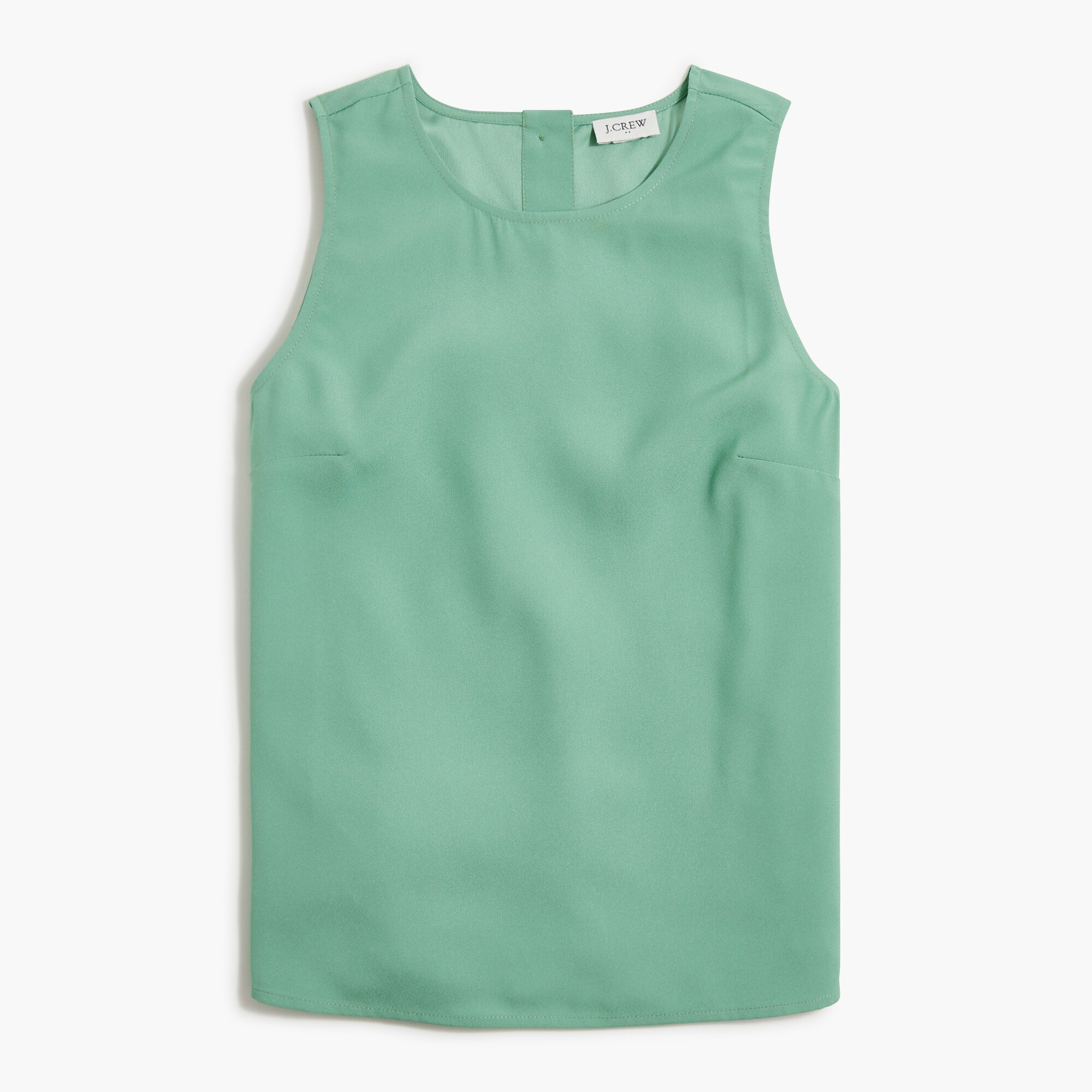 Sleeveless button-back shell