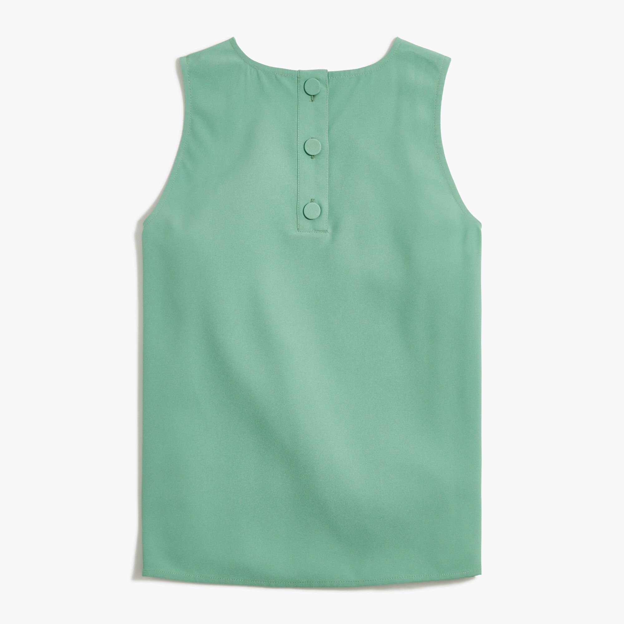 Sleeveless button-back shell
