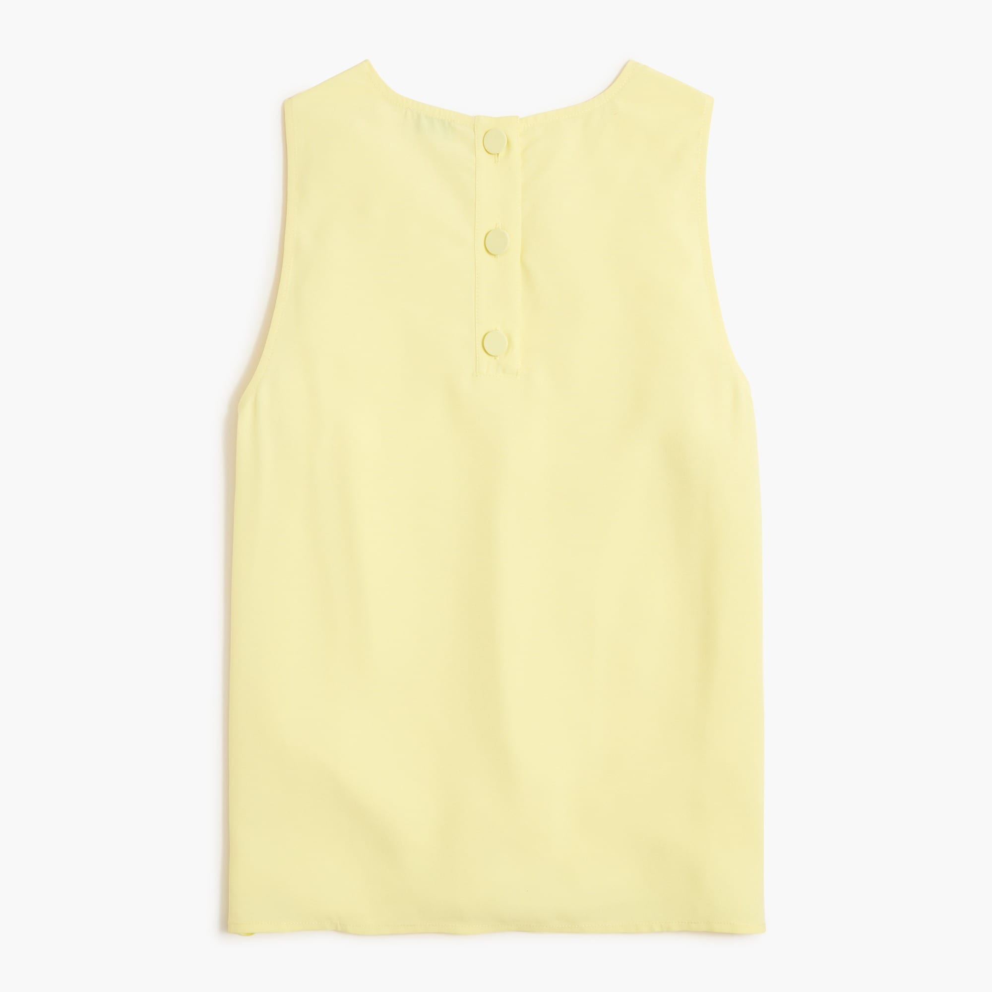 Sleeveless button-back shell
