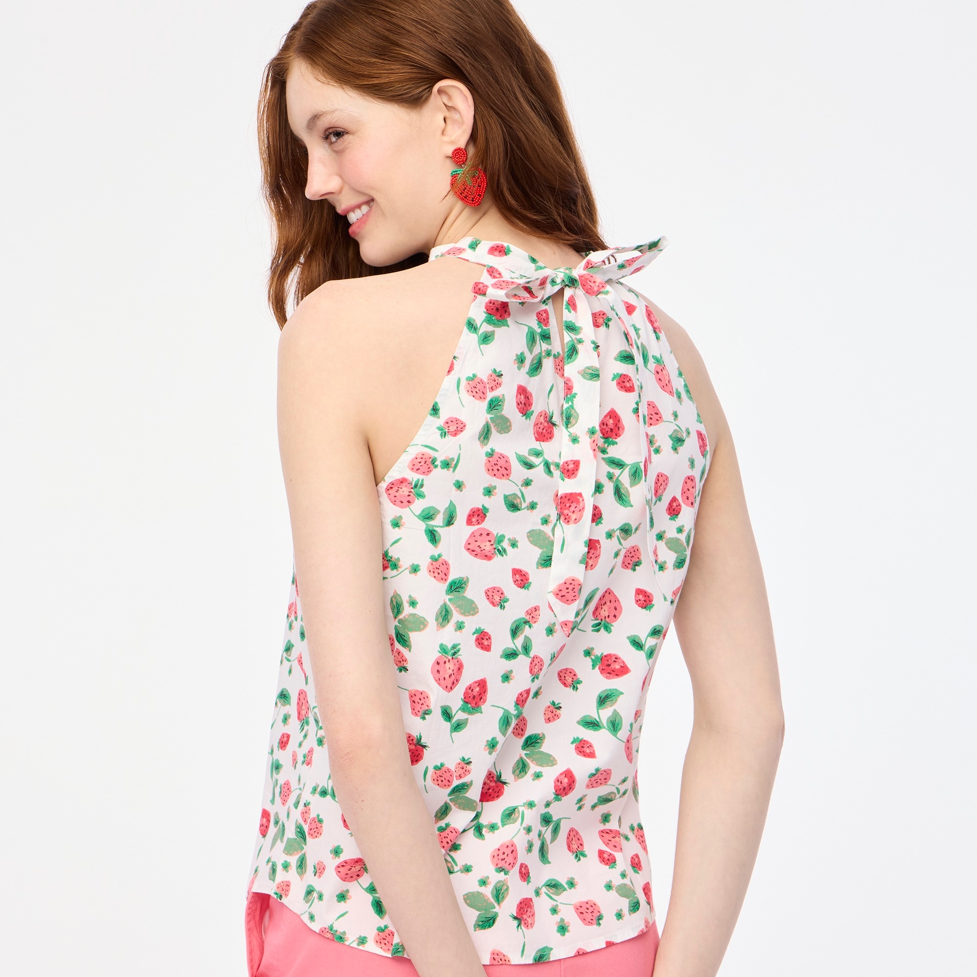 Bow-back halter top