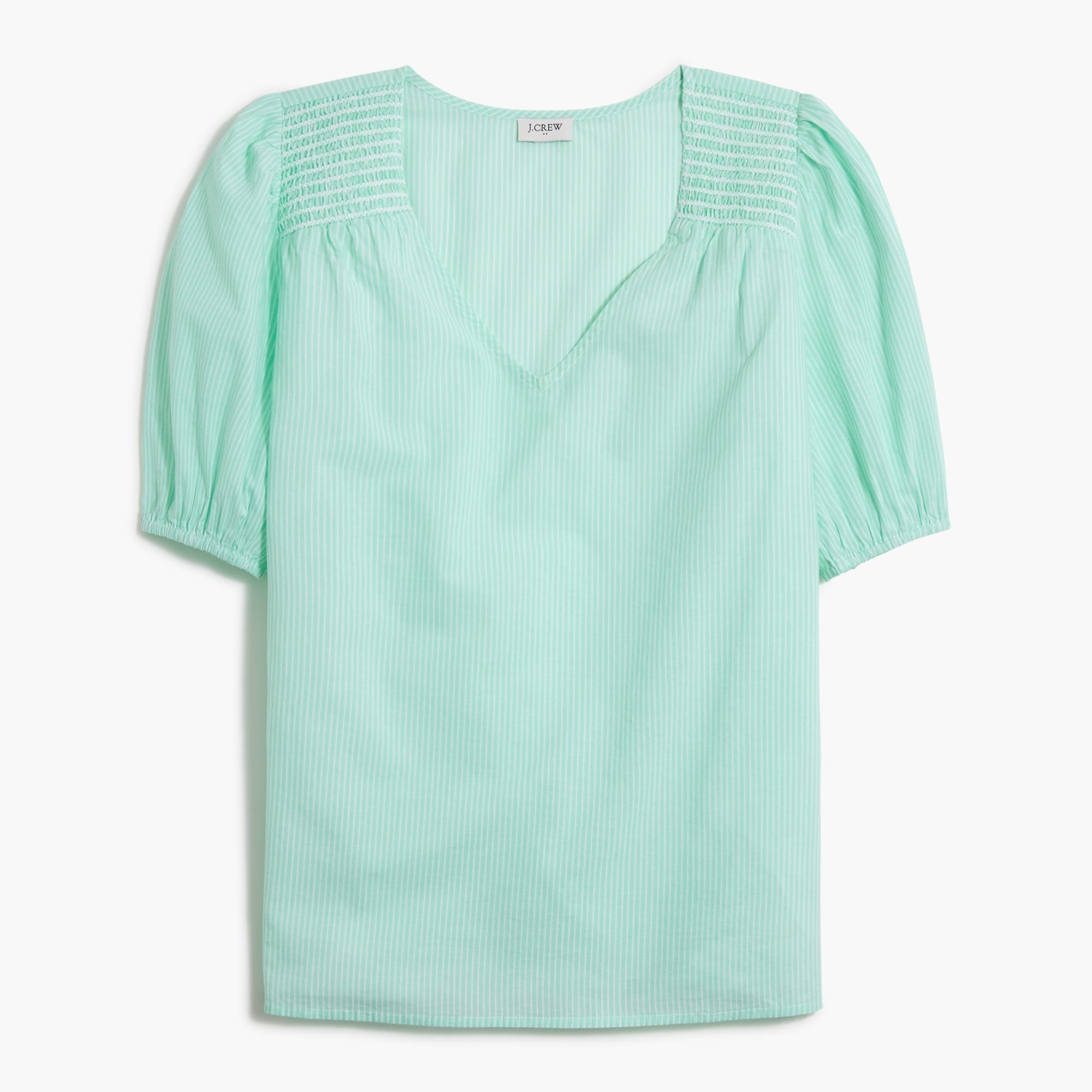 Cropped Waist Tie Hem Long Sleeve Cotton V-Neck Top