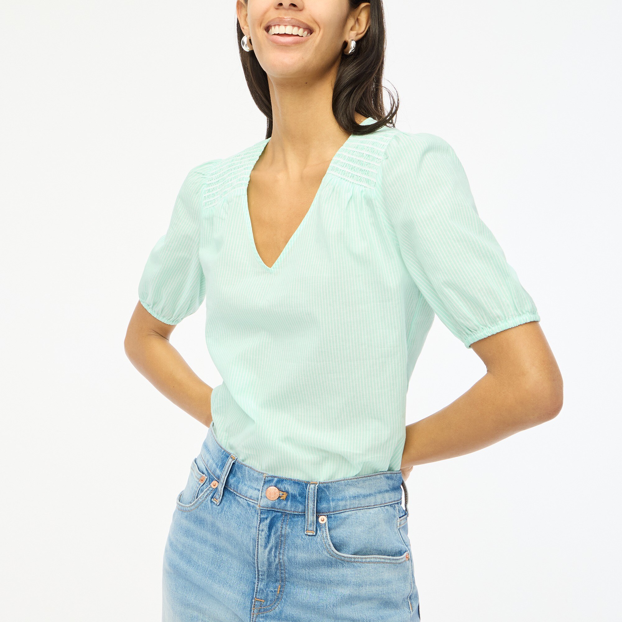 Cotton V-neck top