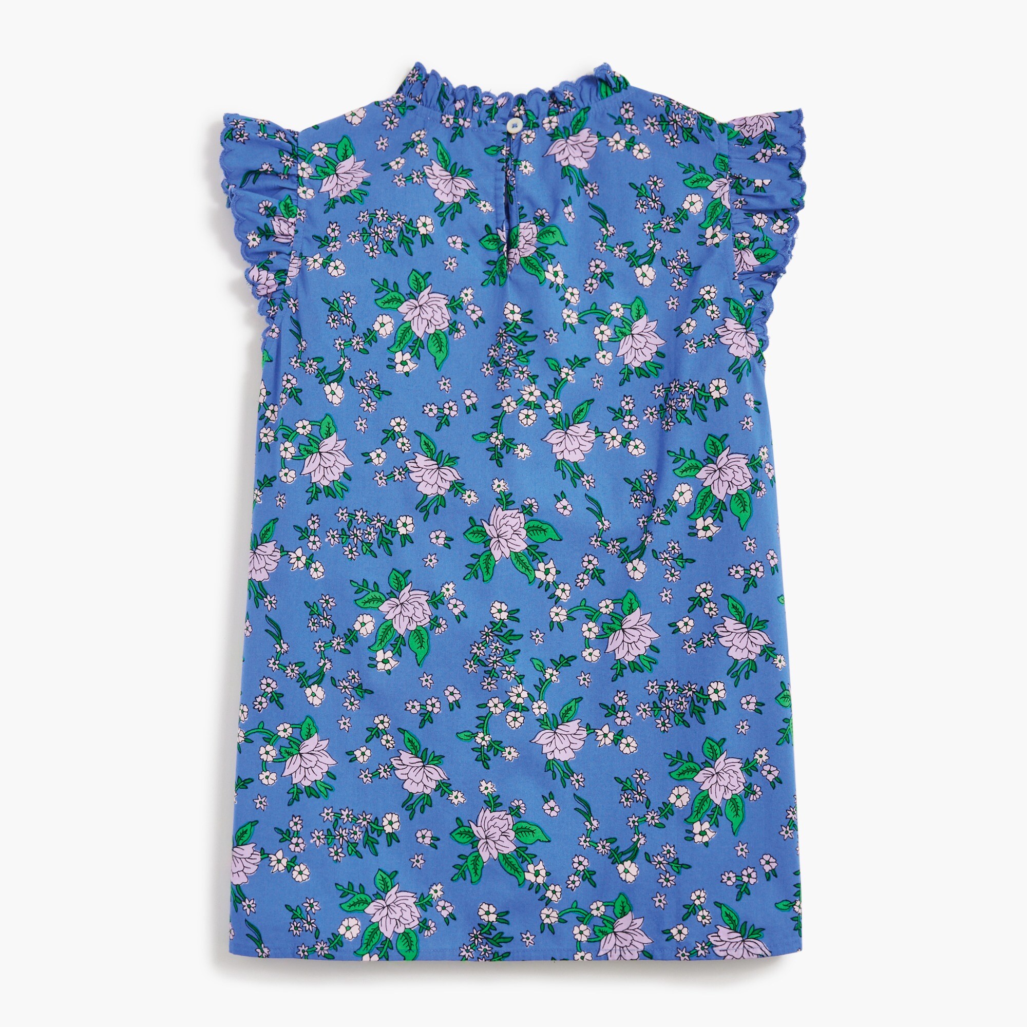 Sleeveless ruffleneck top