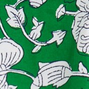 Sleeveless ruffleneck top GREEN PICNIC WHITE 