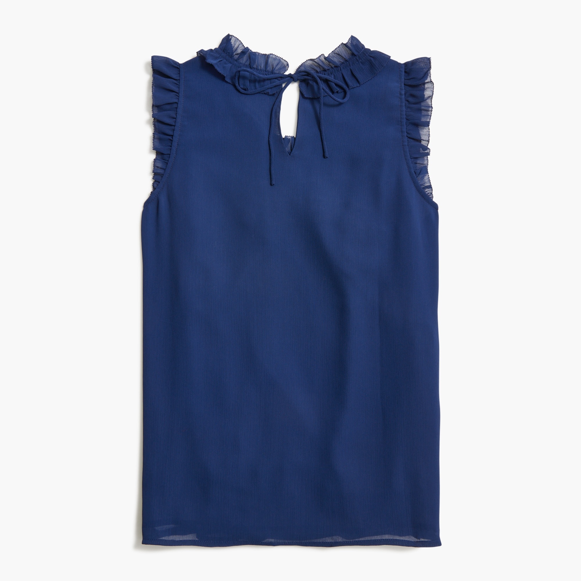 Ruffleneck crinkle top