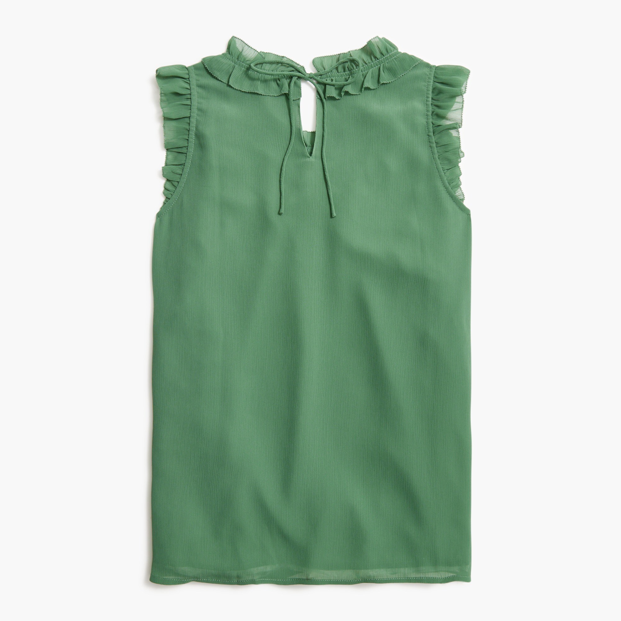 Ruffleneck crinkle top