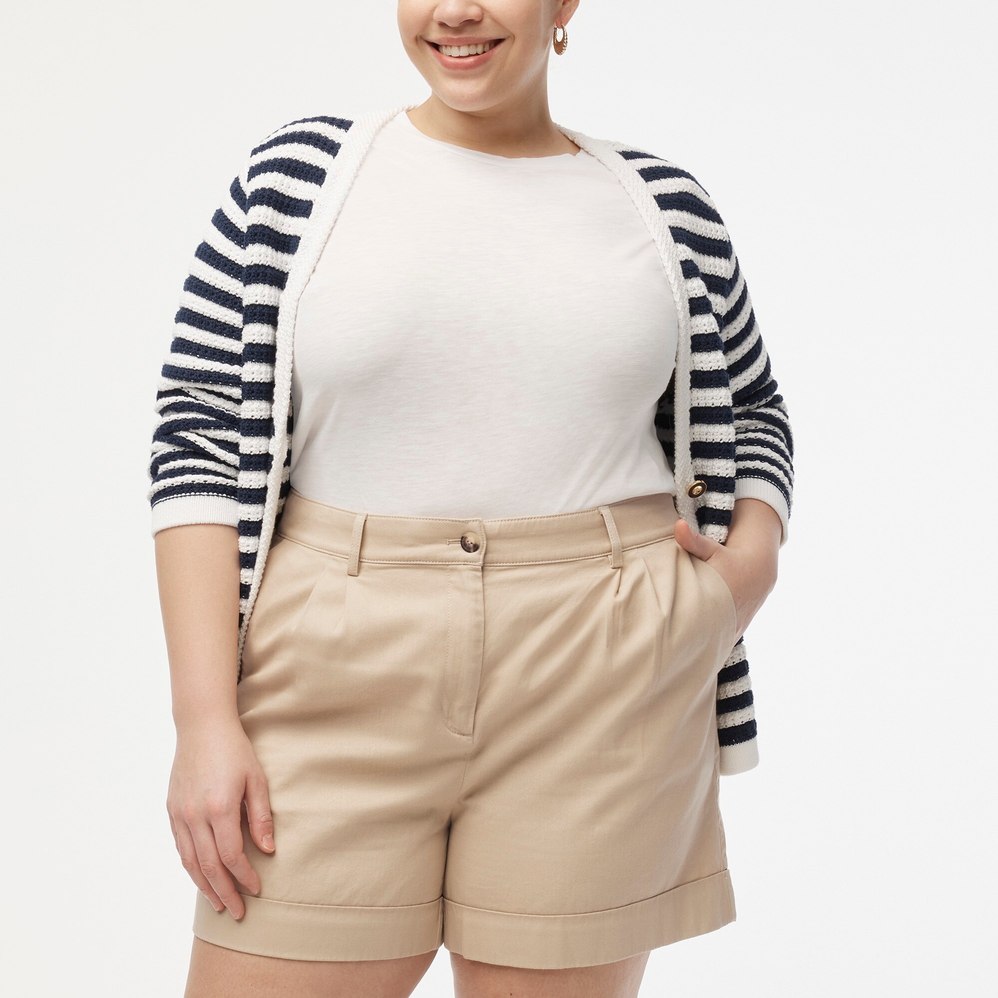 Pleated chino short
