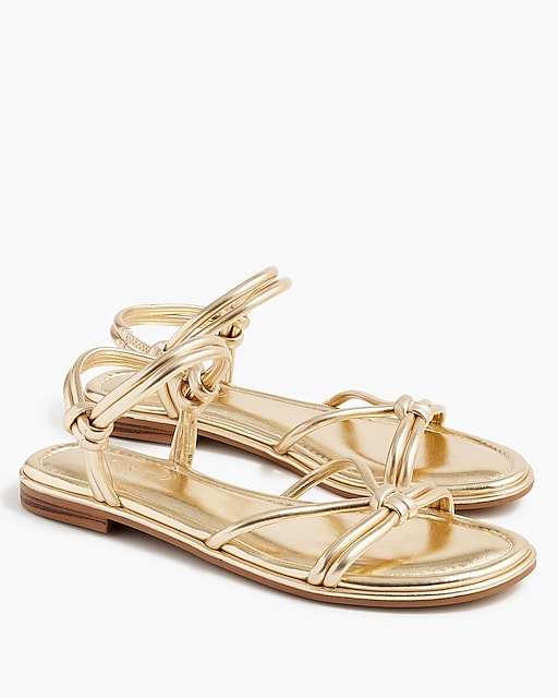  Knotted ankle-strap sandals