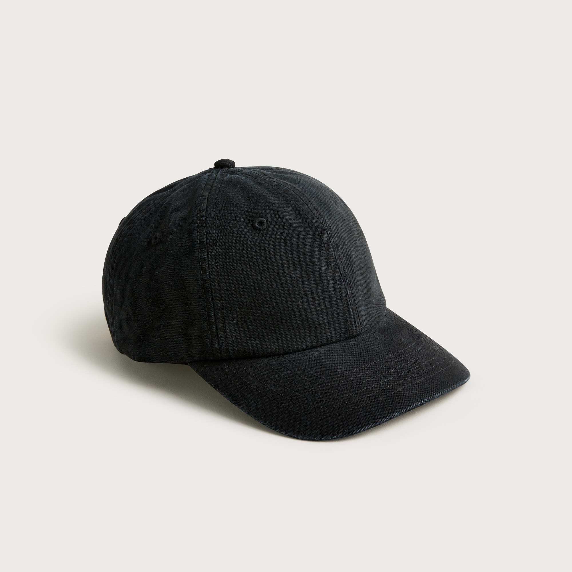 Washed canvas baseball cap