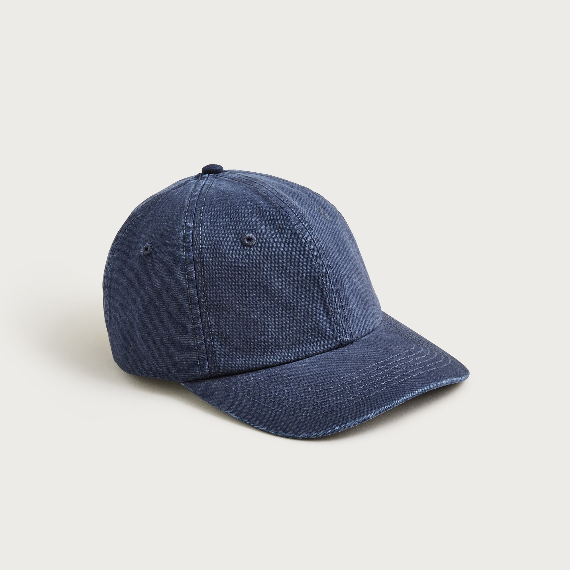 washed canvas baseball cap for men