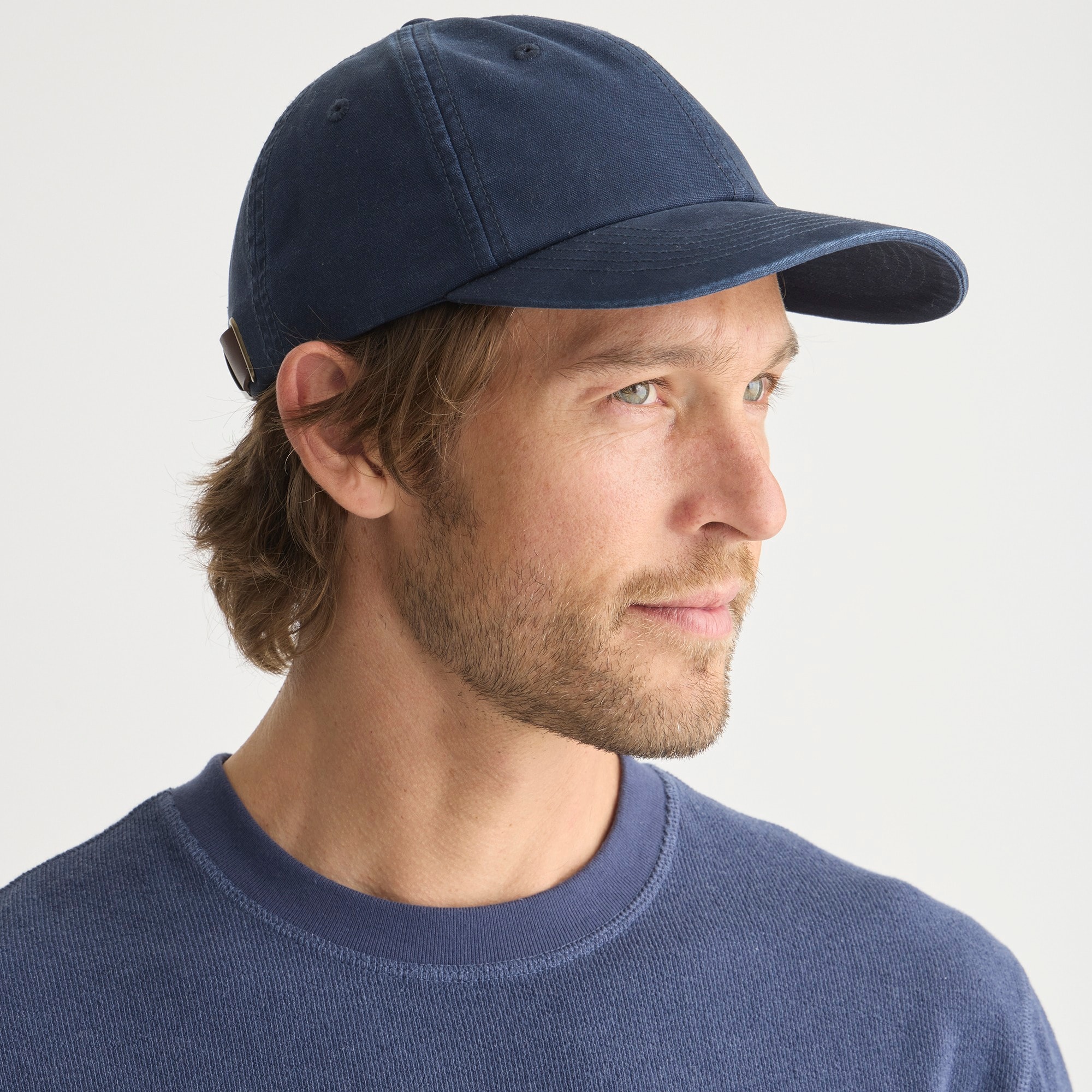 Washed canvas baseball cap