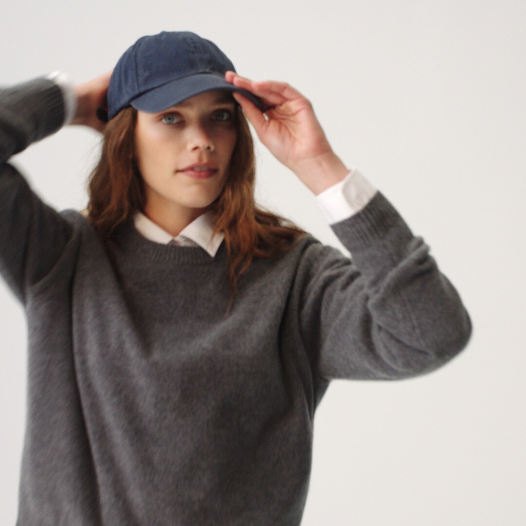 Washed canvas baseball cap
