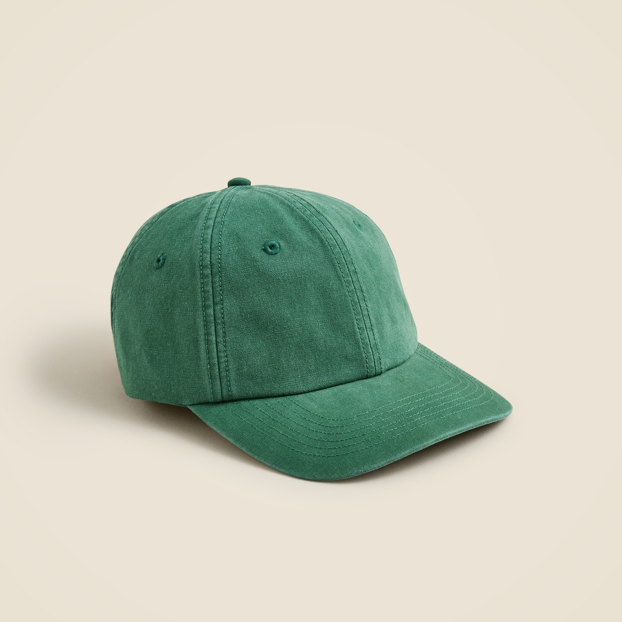 Washed canvas baseball cap