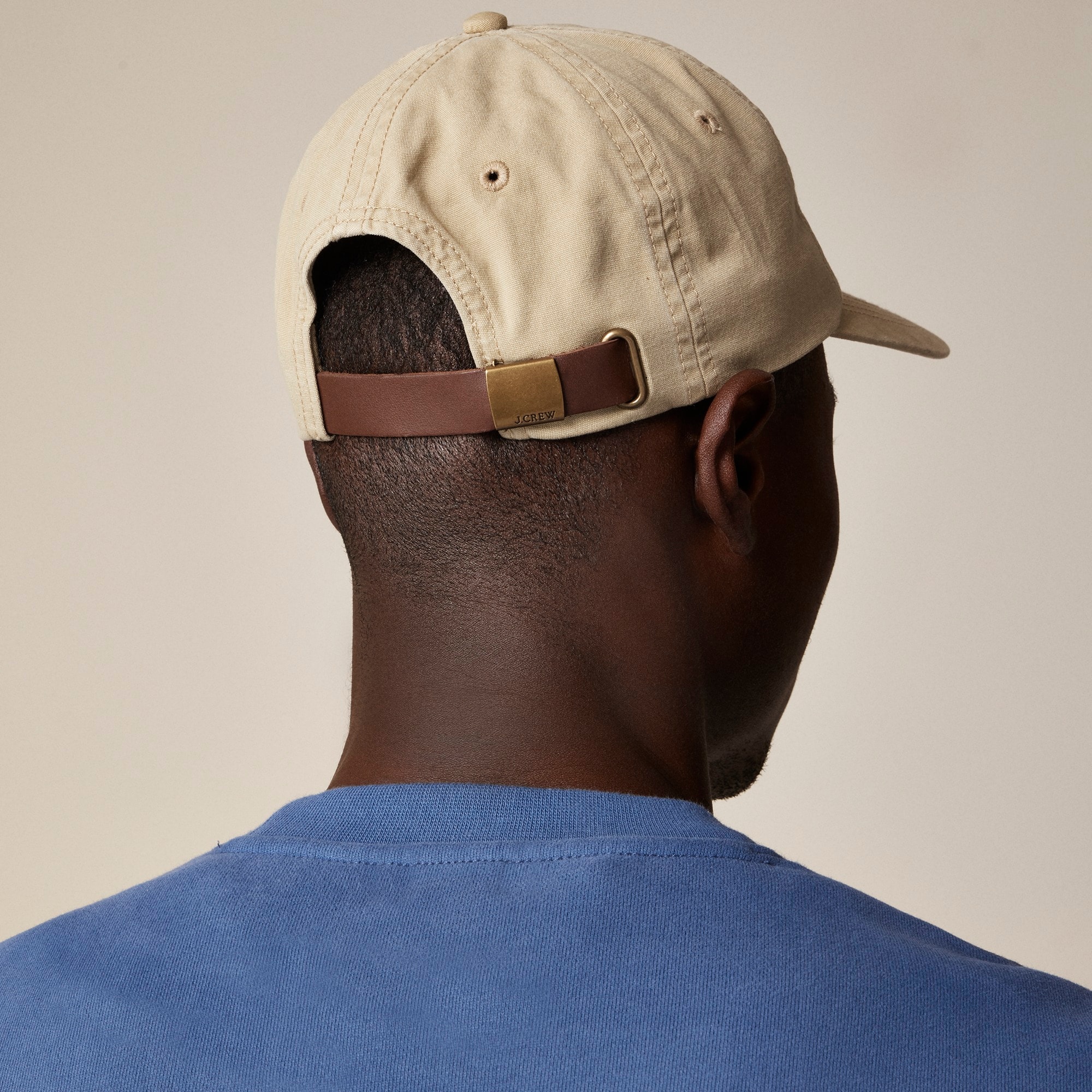 Washed canvas baseball cap