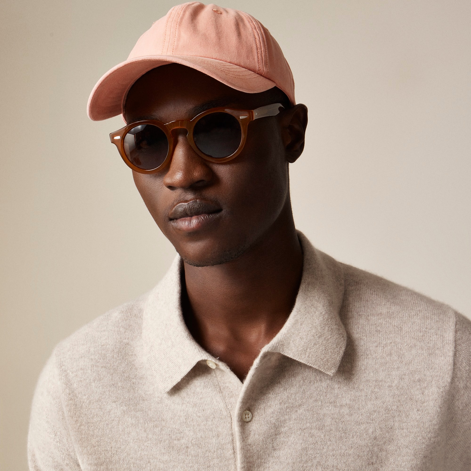  Washed canvas baseball cap