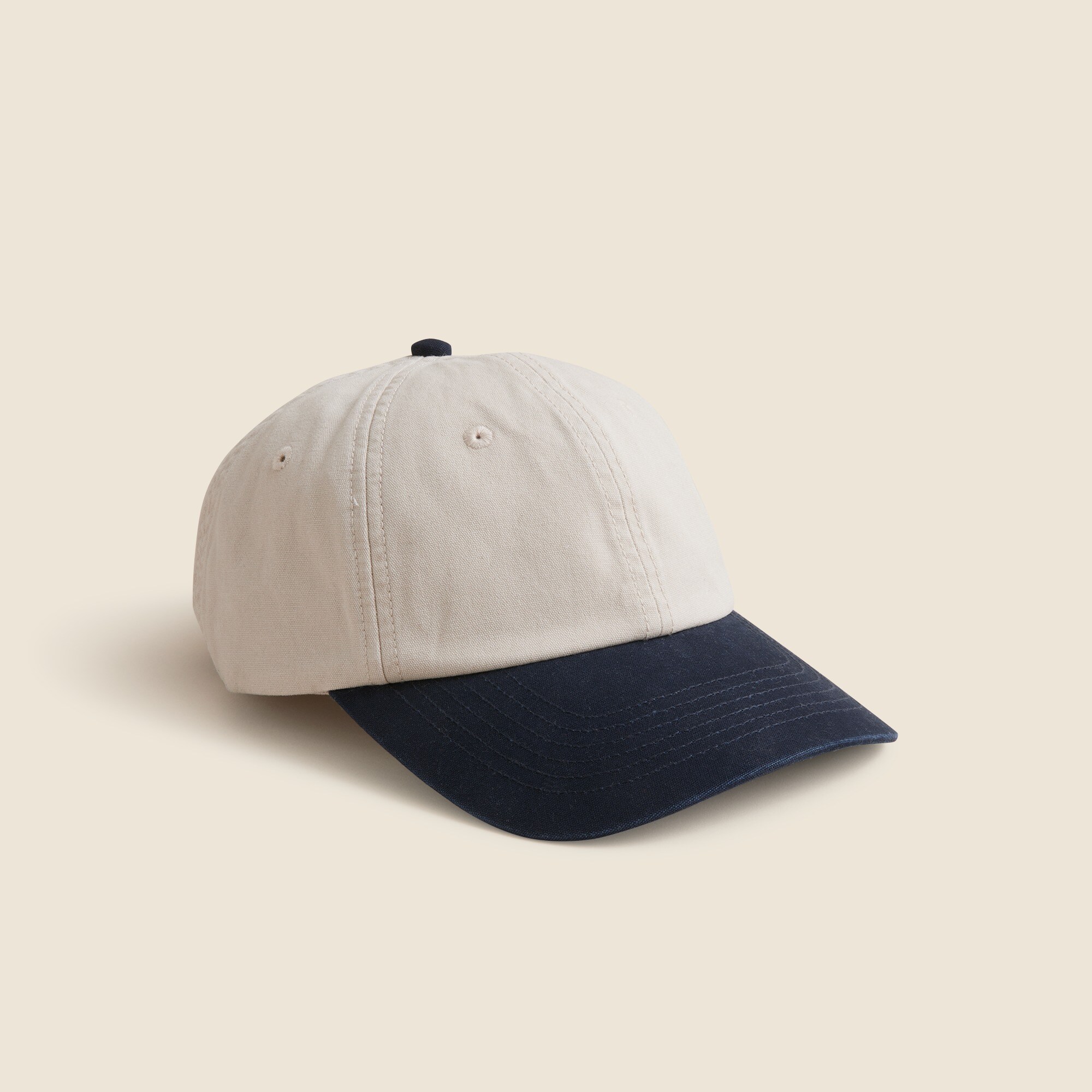 Washed canvas baseball cap