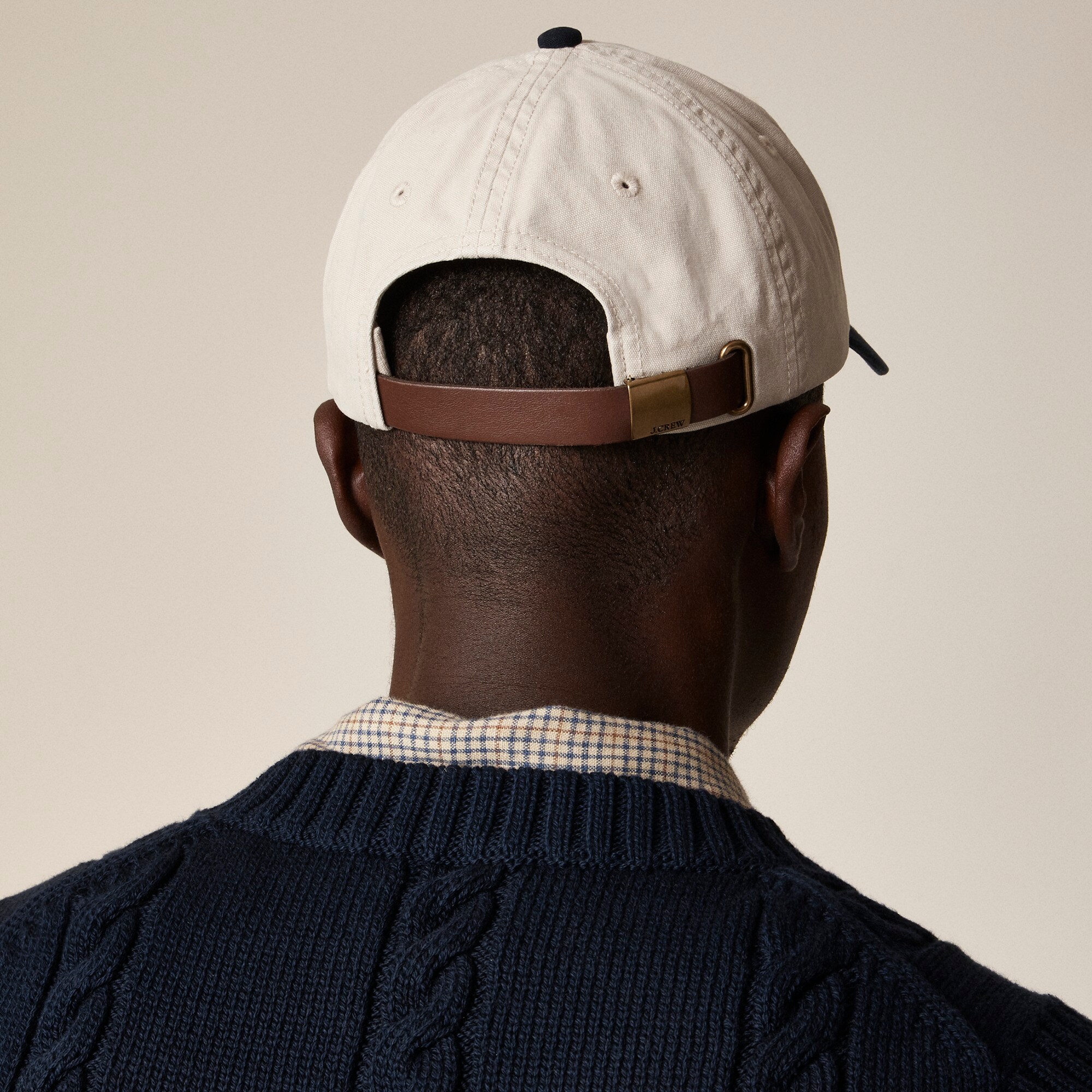 Washed canvas baseball cap