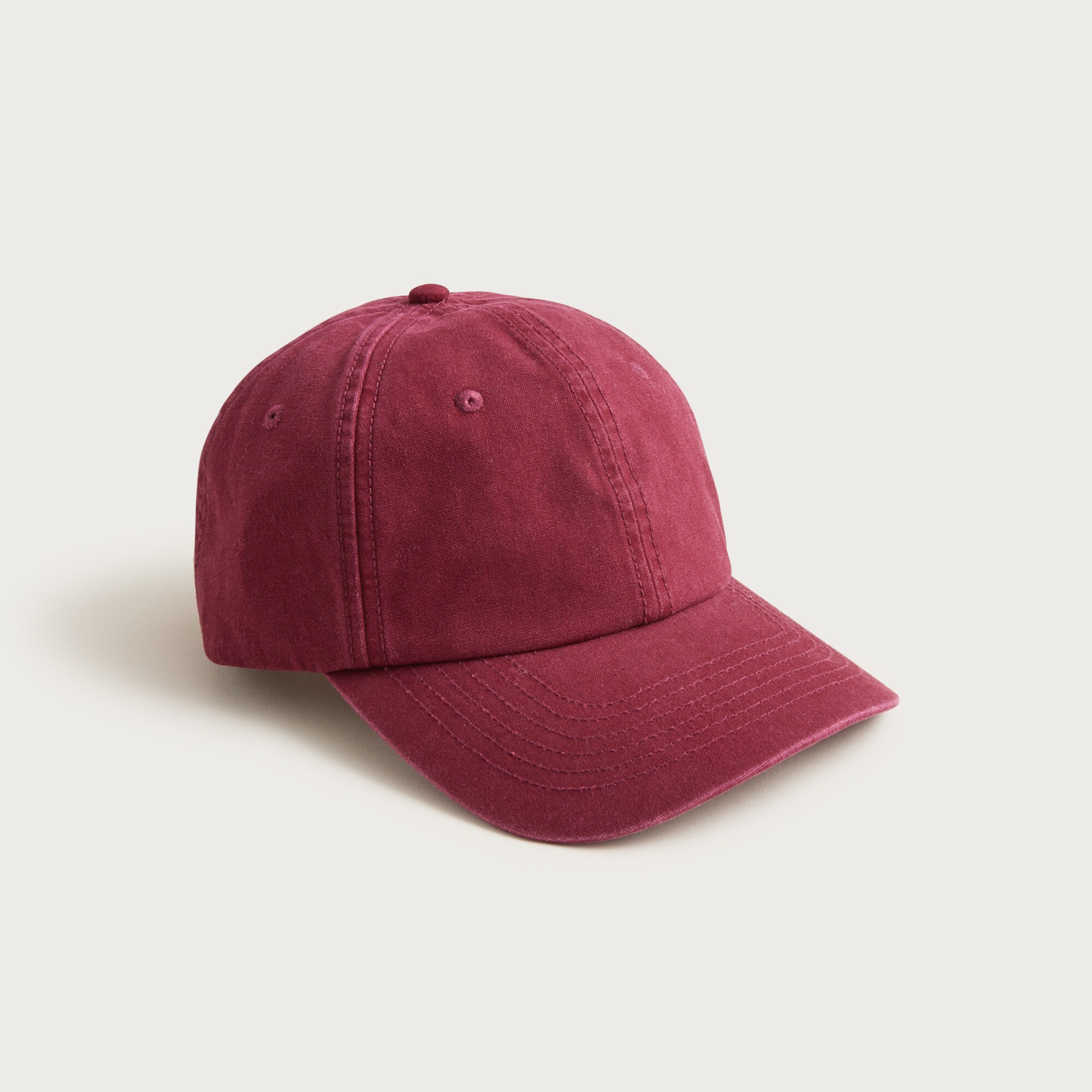 Washed canvas baseball cap