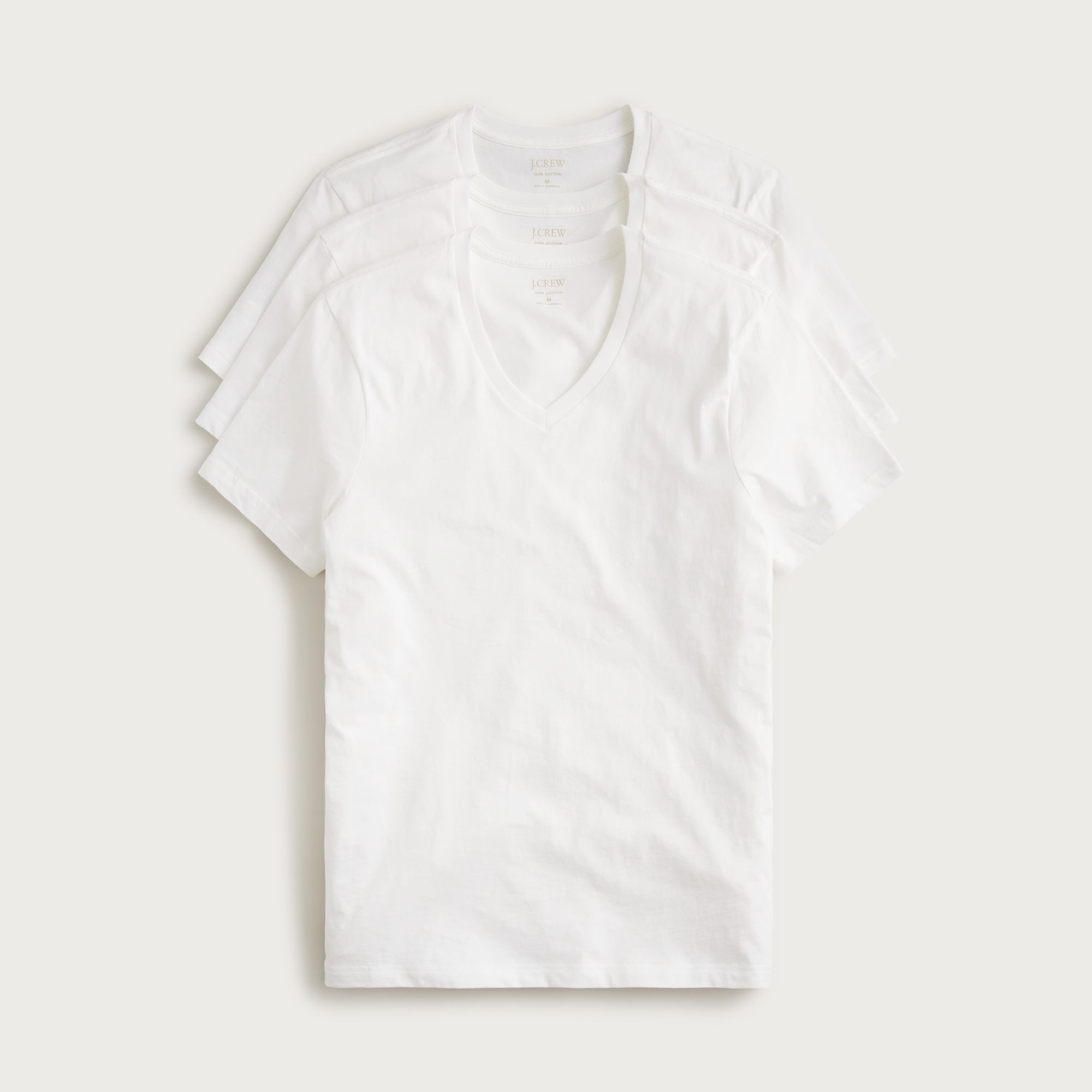 mens V-neck undershirts three-pack