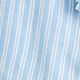 Long-sleeve pajama short set in striped linen-cotton blend SOFT CORNFLOWER