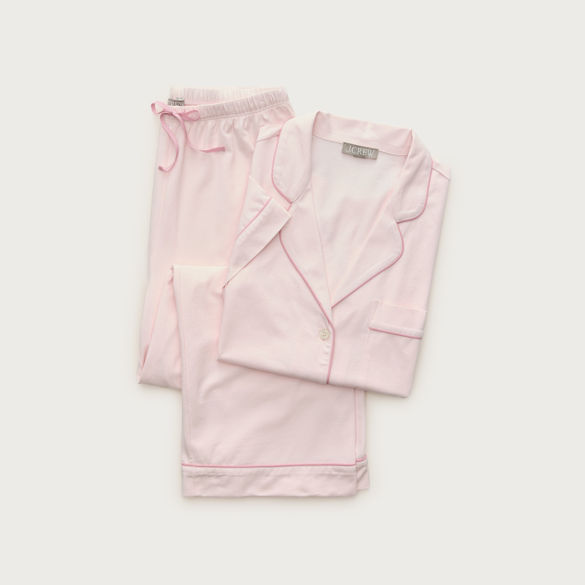 Dreamy cotton-blend short-sleeve pajama pant set