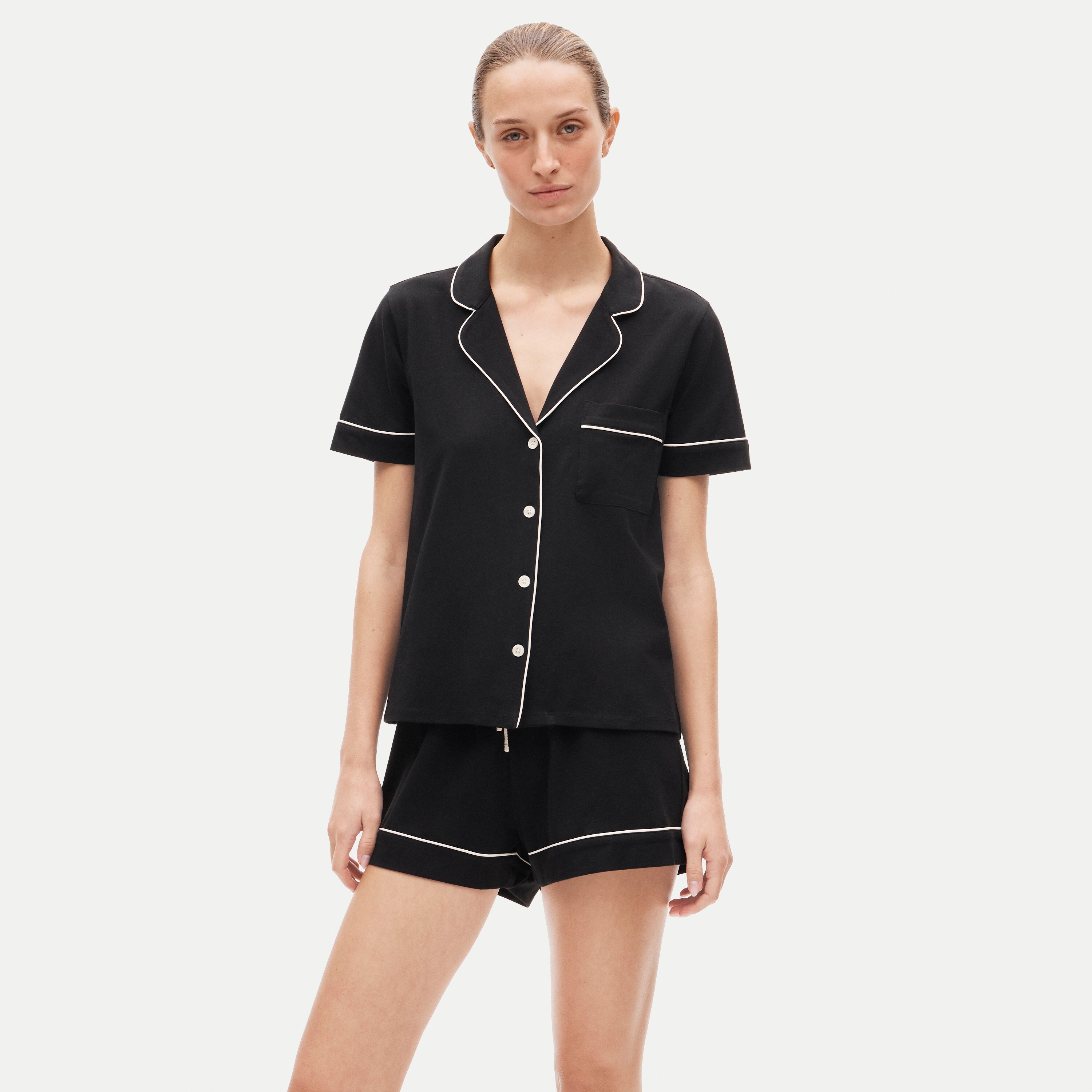 Dreamy cotton-blend pajama short set