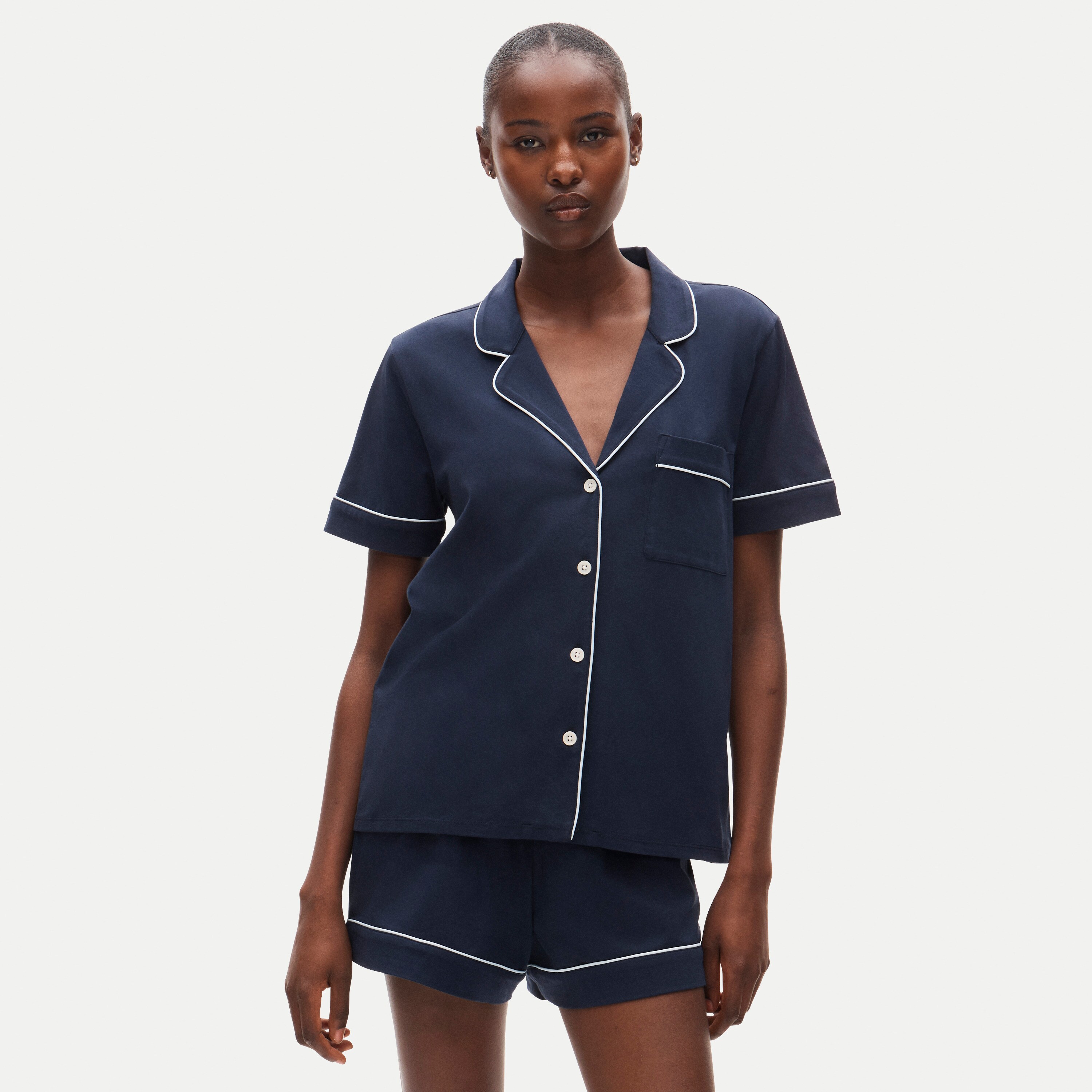 Dreamy cotton-blend pajama short set