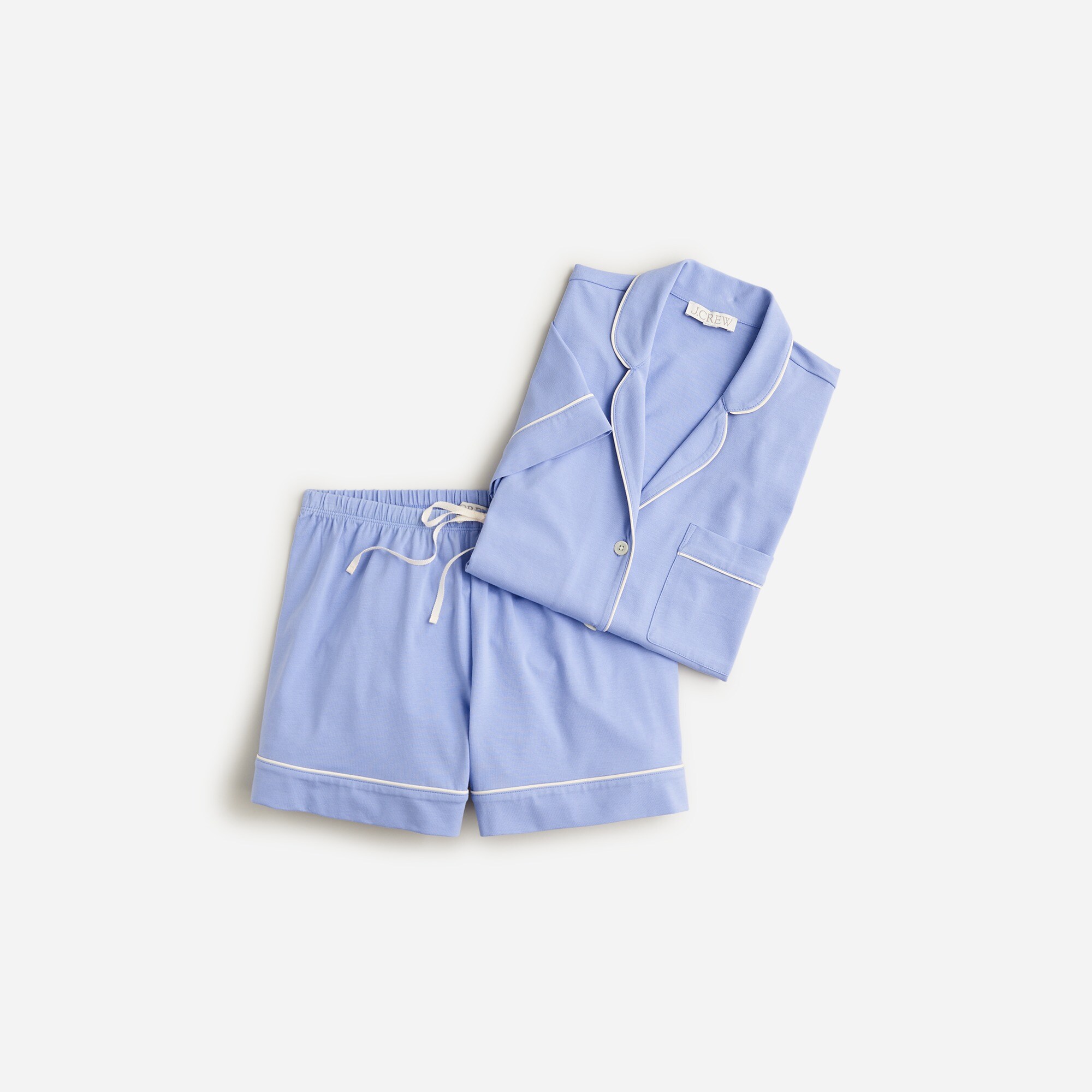 womens Short-sleeve pajama short set in dreamy cotton blend