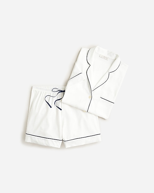  Short-sleeve pajama short set in dreamy cotton blend
