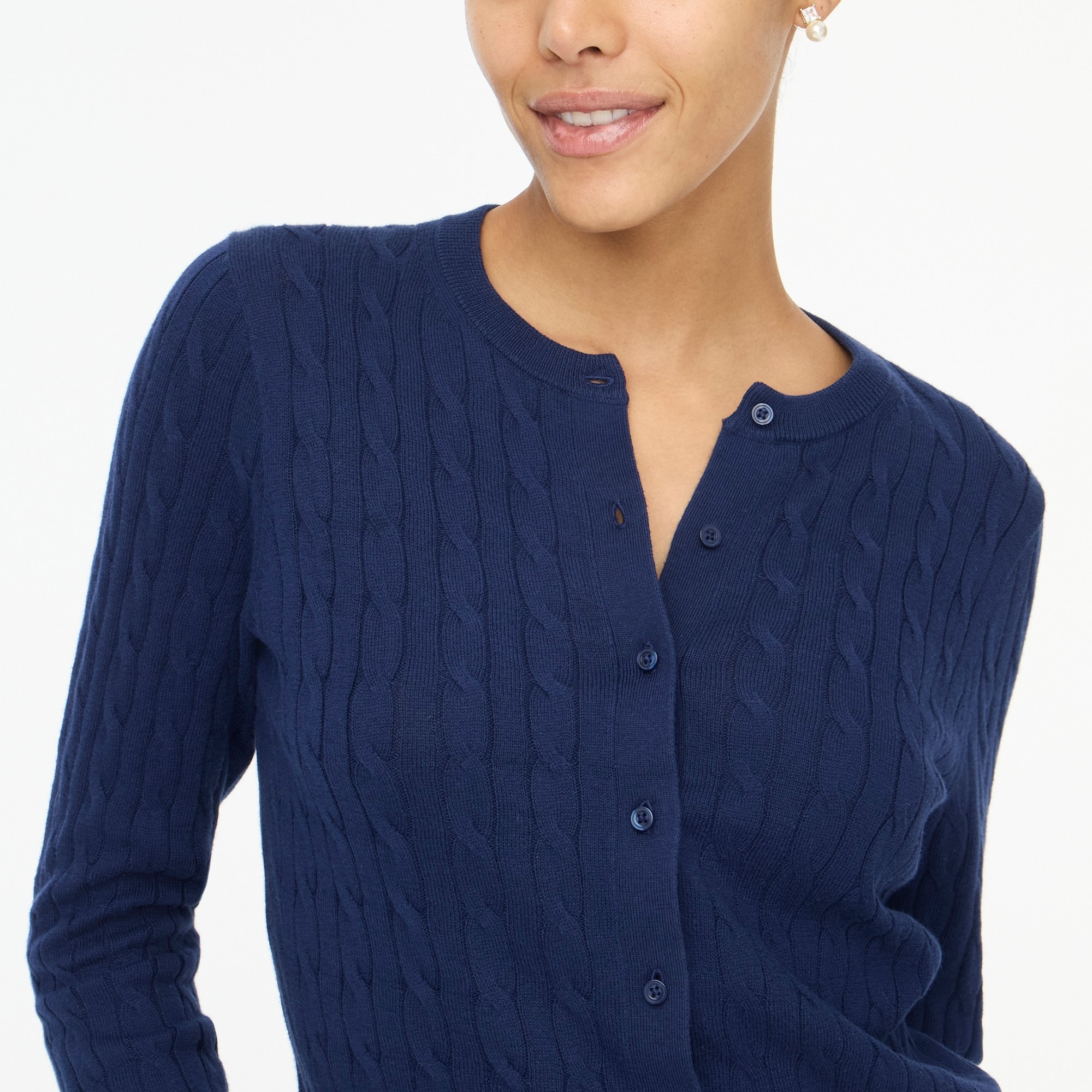 Cotton cable cardigan