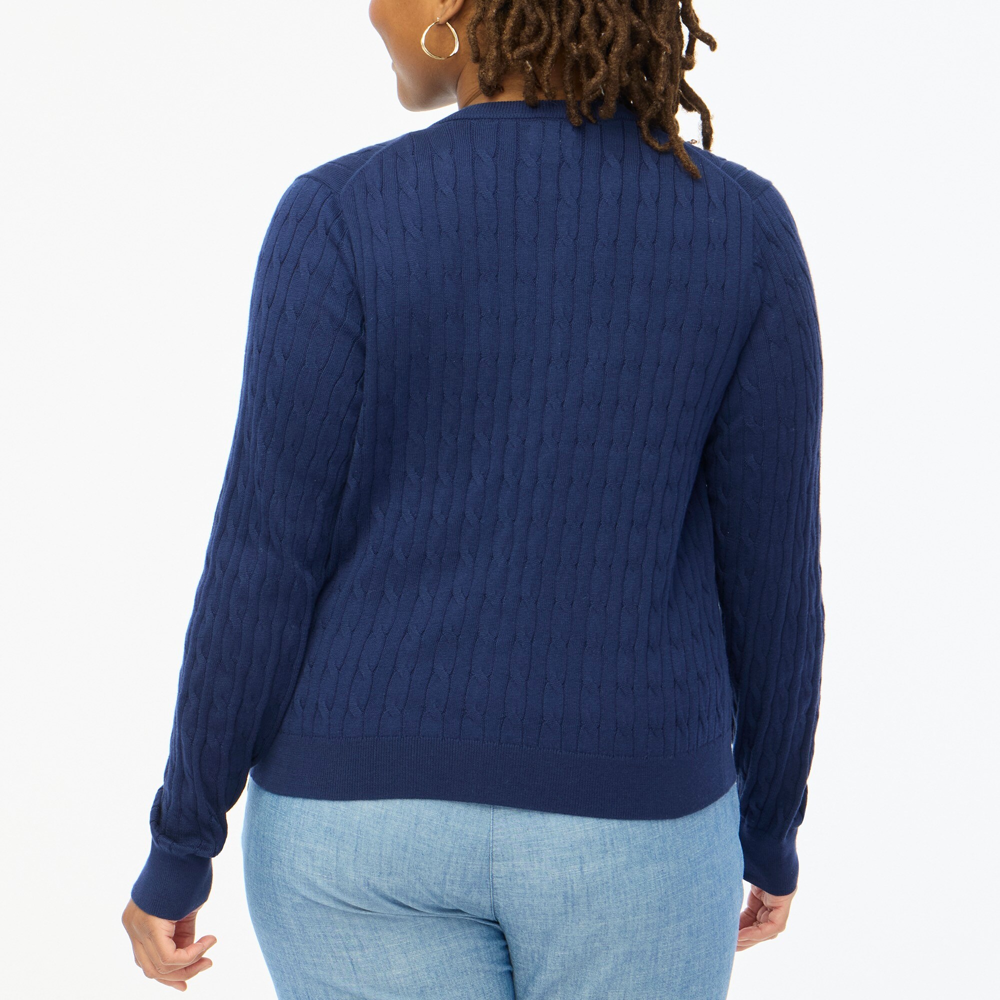 Cotton cable cardigan