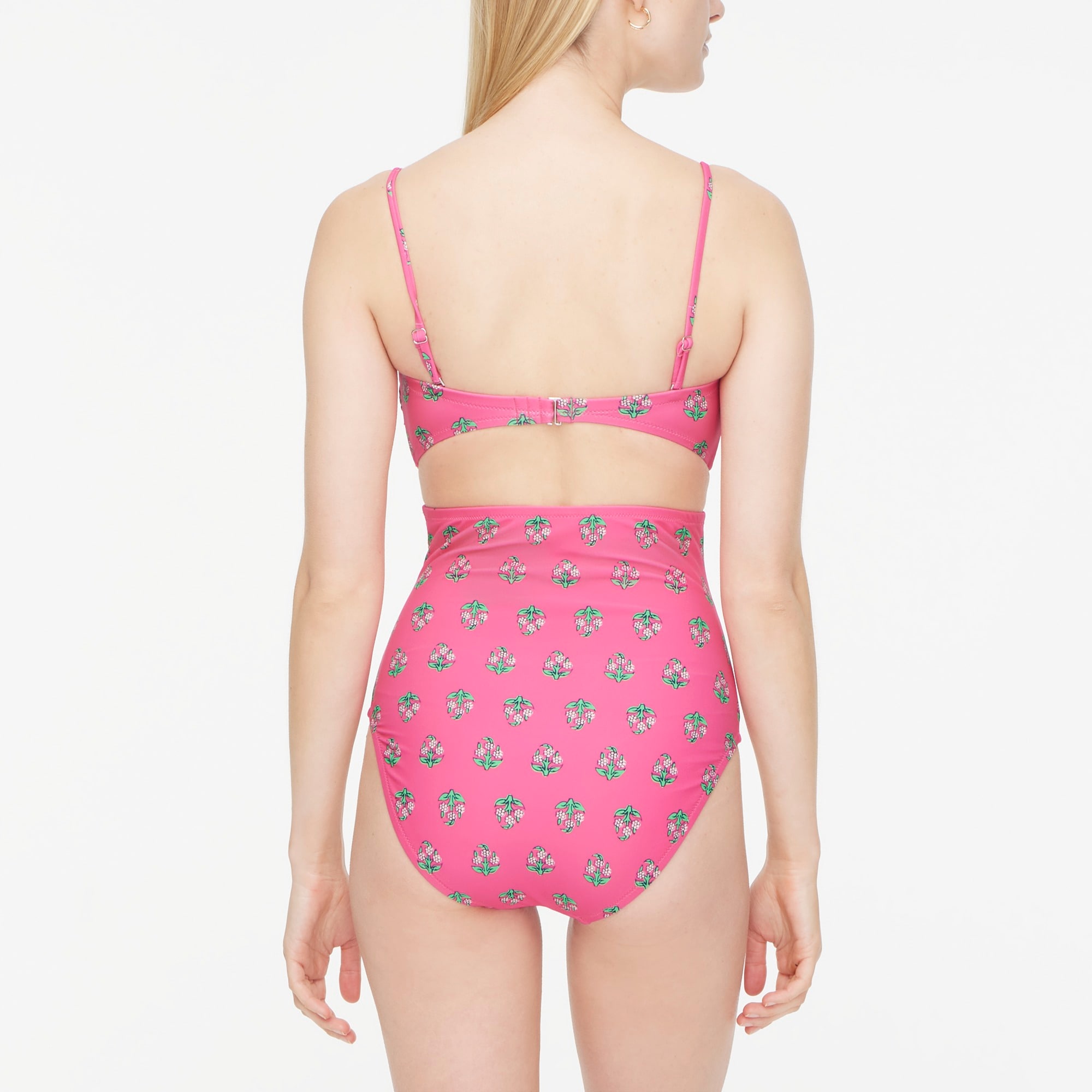 Printed cutout one-piece swimsuit